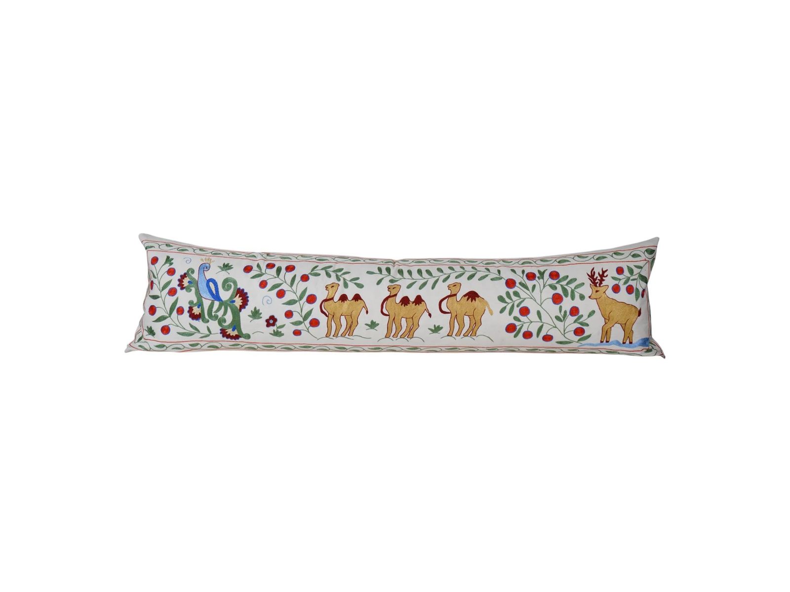 Tashkent Suzani Animal Bedding Pillow Case Made From A 19th Century Suzani   Lumbar Camel Cushion Cover
