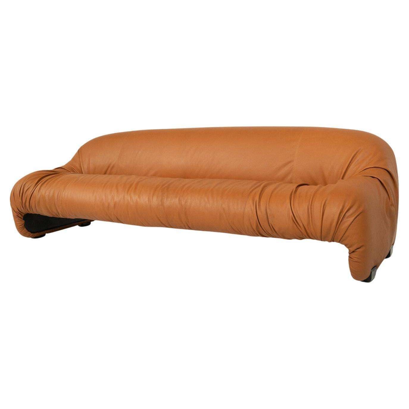 Bonanza 3 Seater Sofa By Afra & Tobia Scarpa, 1970s   New Leather Upholstery