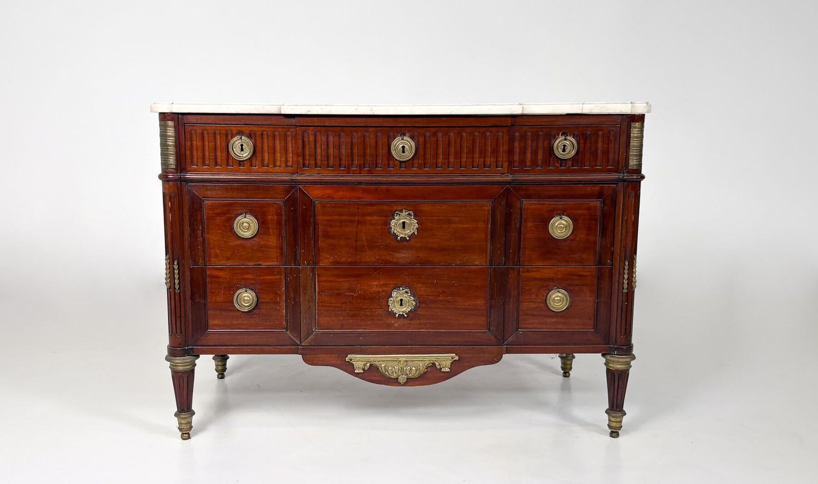 Late 18th Century Louis XVI Chest Of Drawers, Mahogany Veneer photo furniture