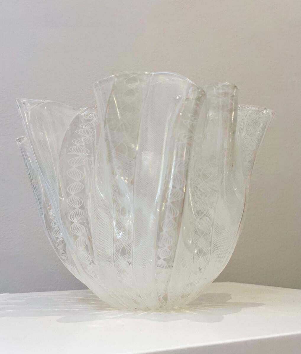 Vase "Fazzoletto Zanfirico" By Fulvio Bianconi For Venini, Italy, 1950s photo 2876.0