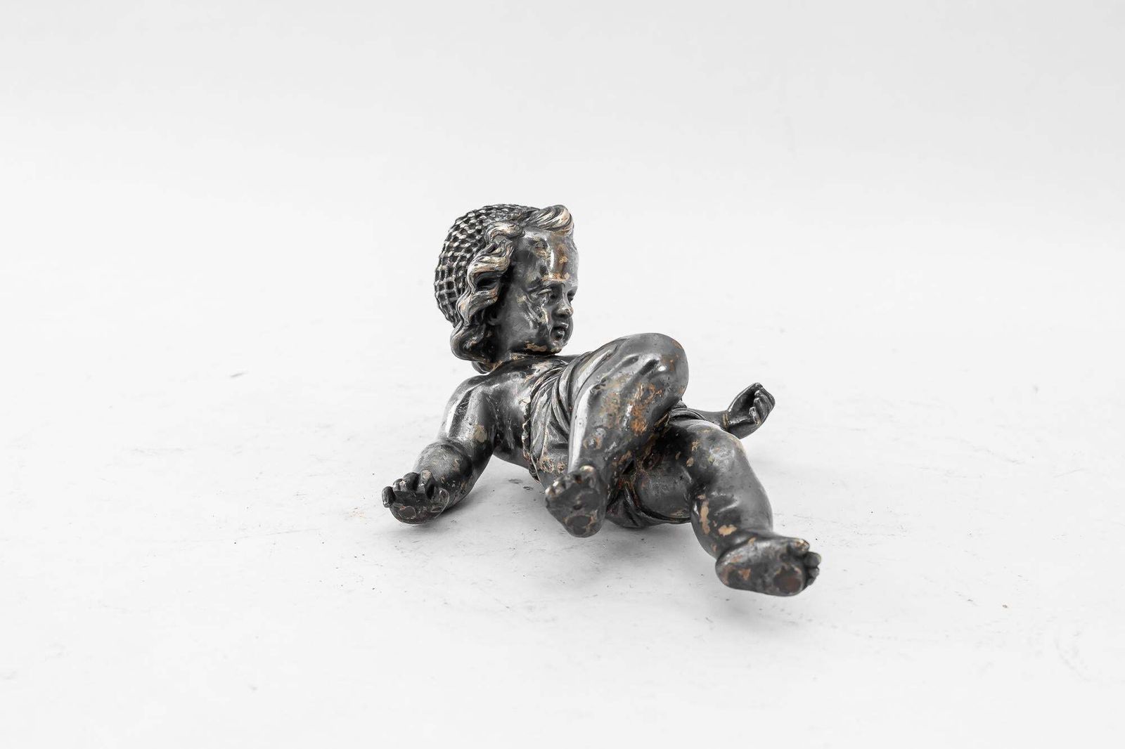 Art Deco Bronze (Silvered) Paperweight Putto Vienna Around 1920s photo furniture