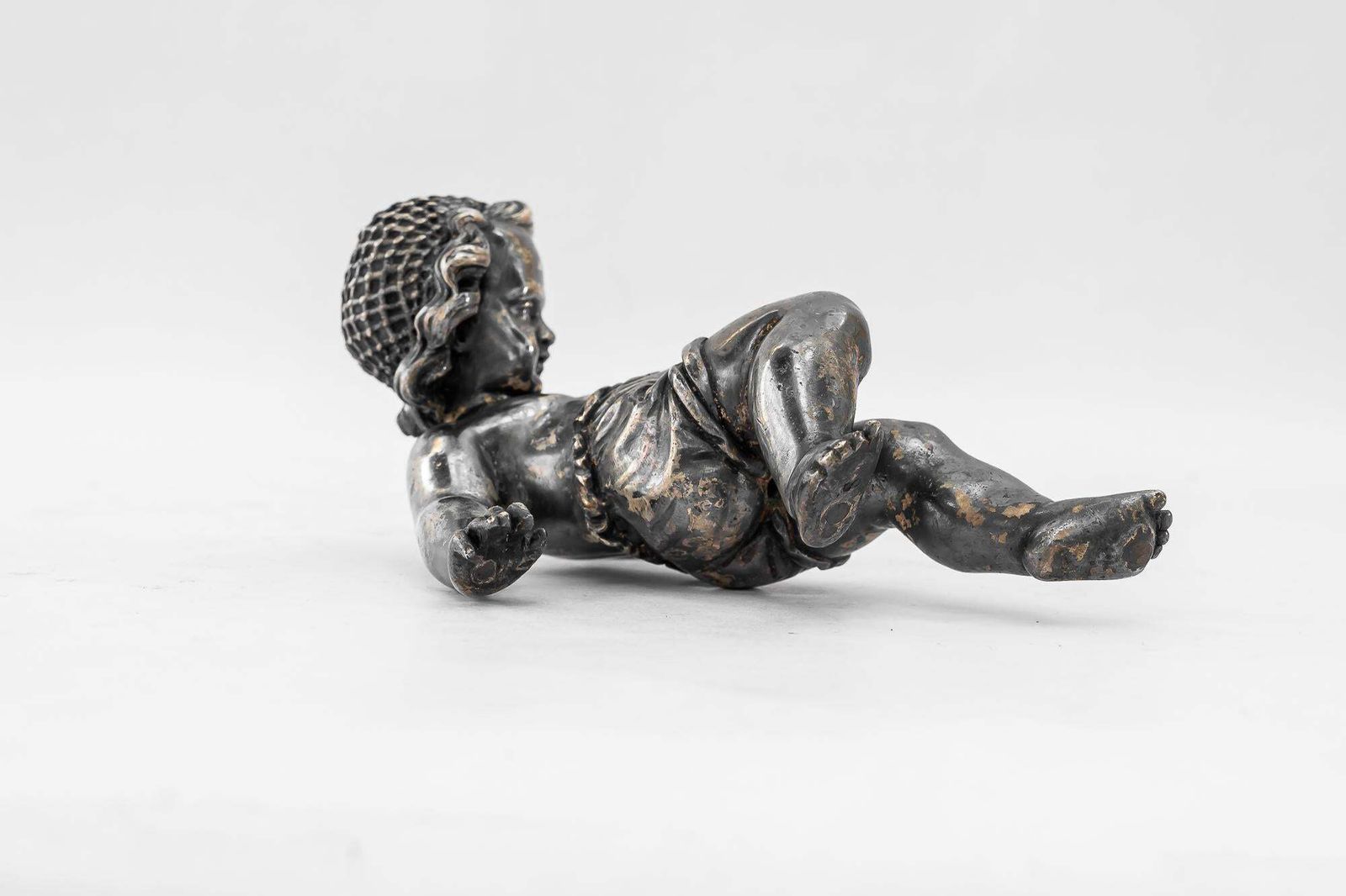 photo furniture Art Deco Bronze (Silvered) Paperweight Putto Vienna Around 1920s