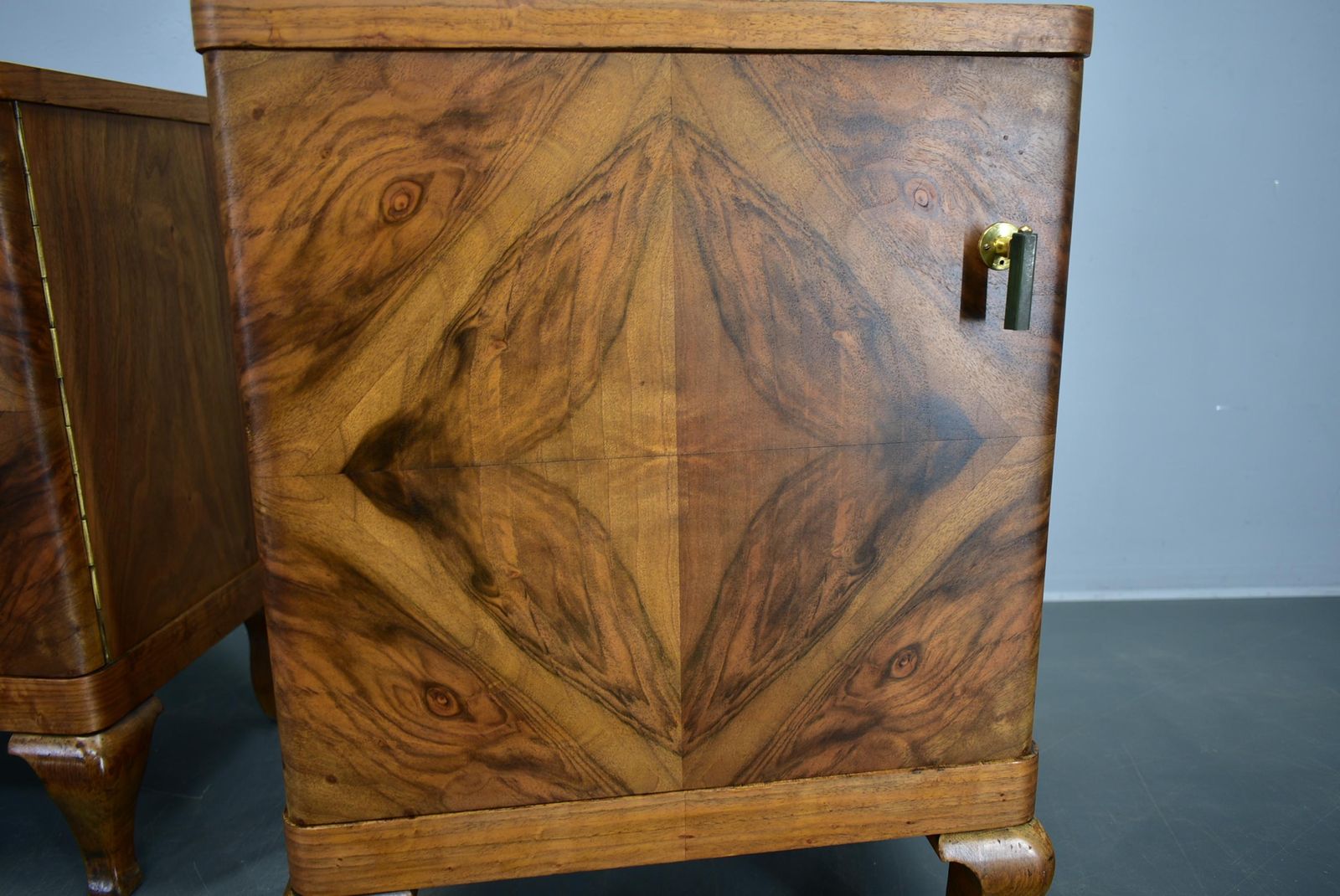 1932s Pair Of Art Deco Bedside Tables, Czechoslovakia photo vinterior