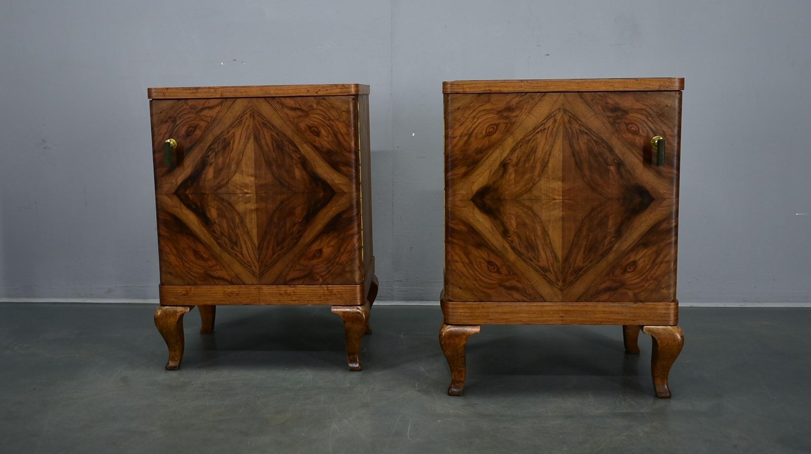 photo for sale 1932s Pair Of Art Deco Bedside Tables, Czechoslovakia