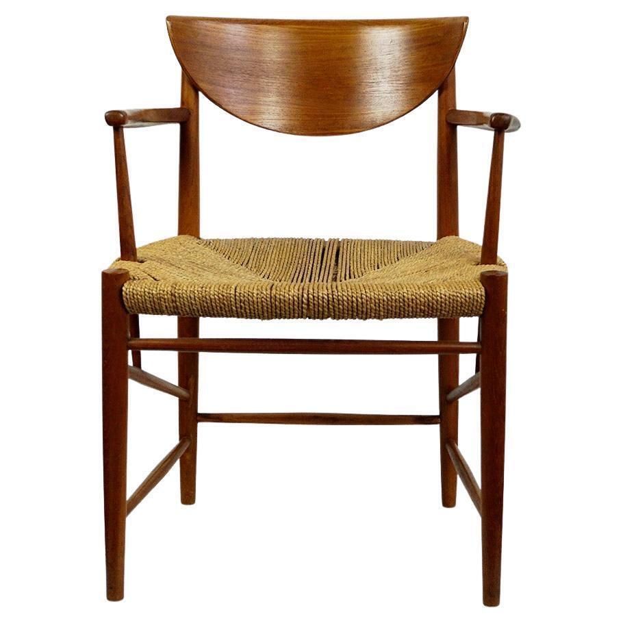 Scandinavian Modern Teak Armchair Mod. 317 By Peter Hvidt For Soborg Mobler