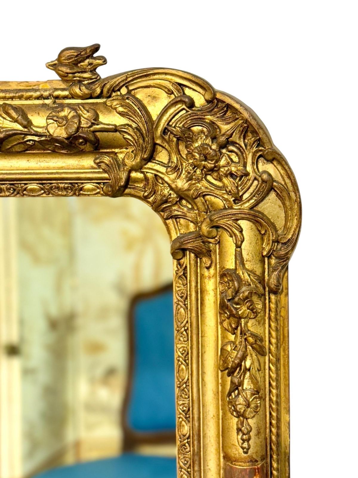 Home Decor 19th Century Louis XVI Giltwood Console Mirror With Carved Details photo