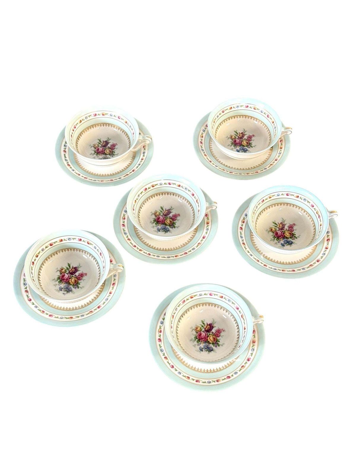 Raynaud Limoges 23 Piece Porcelain Tea & Coffee Service With Gold Trim photo for sale