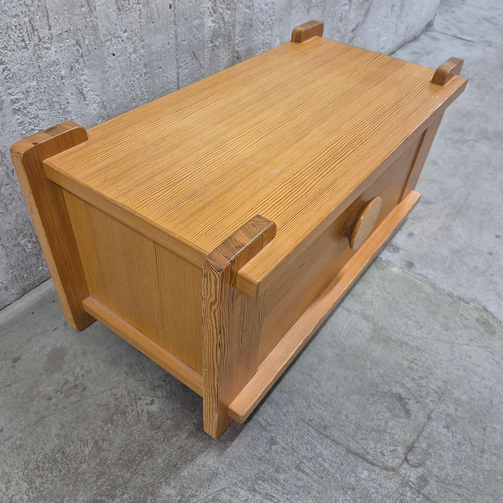 Chest Of Drawers In Solid Pine, By Swed Form Skillingaryd, Swedish Brutalism photo Furniture