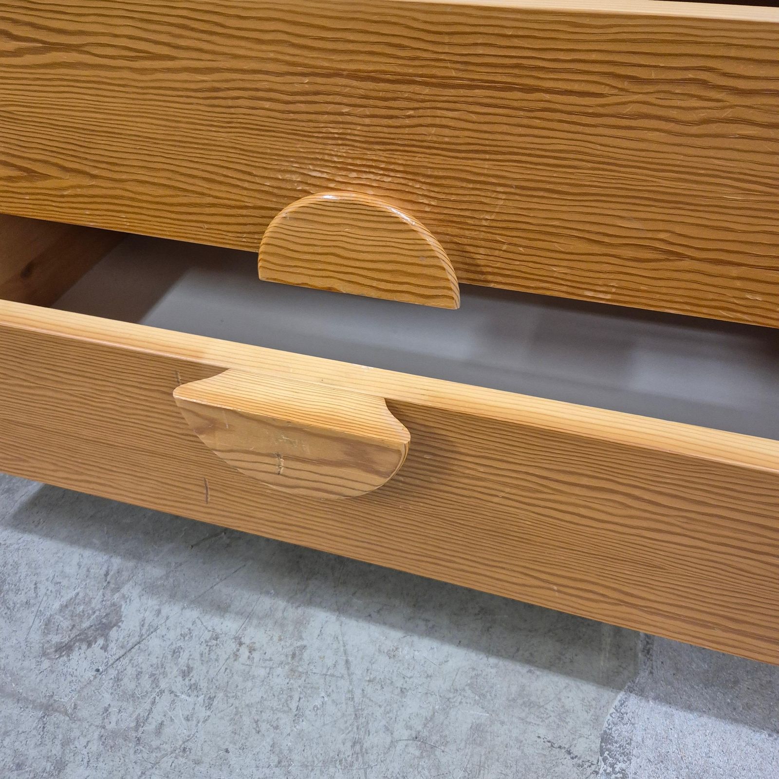 Chest Of Drawers In Solid Pine, By Swed Form Skillingaryd, Swedish Brutalism photo buy