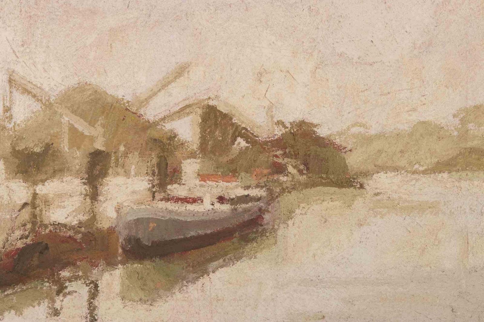 Franco Marzilliview Of The Bay   Oil Painting By Franco Marzilli   1970s1970s photo for sale