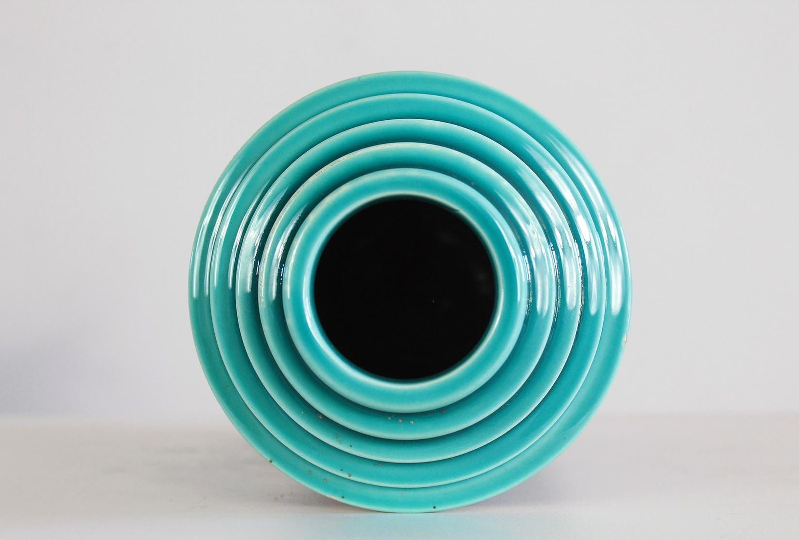 Ettore Sottsass Vase From Stepped Series In Enameled Ceramic By Bitossi 1990s photo vintage
