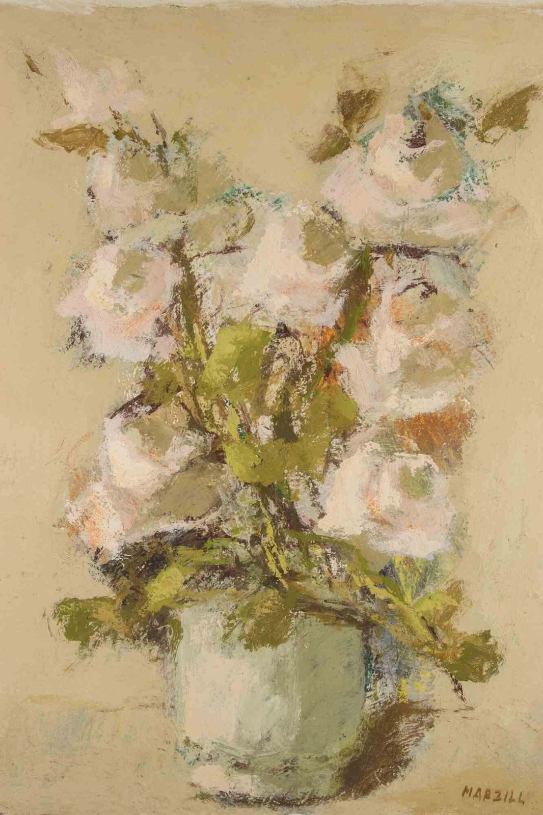 Franco Marzillistill Life   Oil Painting By Franco Marzilli   1970s1970s photo for sale