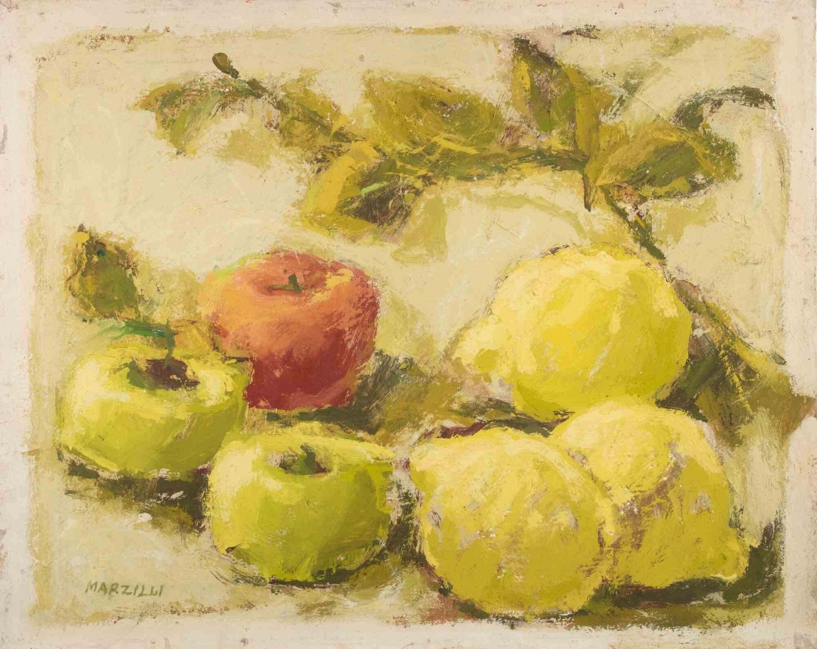 Franco Marzillistill Life   Oil Painting By Franco Marzilli   1970s1970s