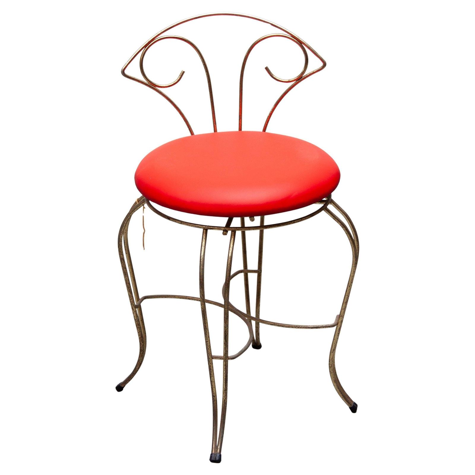 Brass Vanity Chair, France 1950