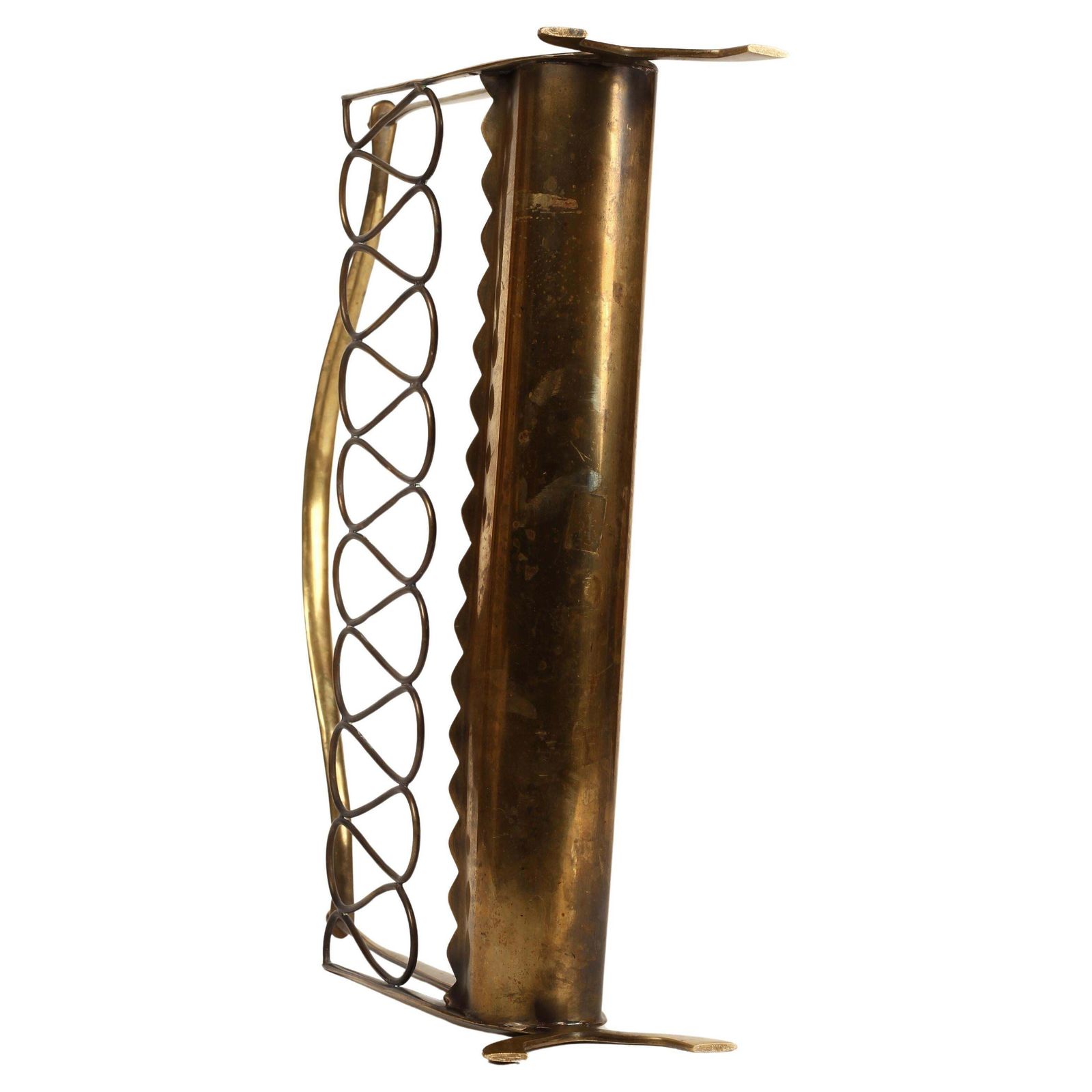 photo furniture Italian Mid Century Brass Magazine Rack – Gio Ponti Style, 1950s