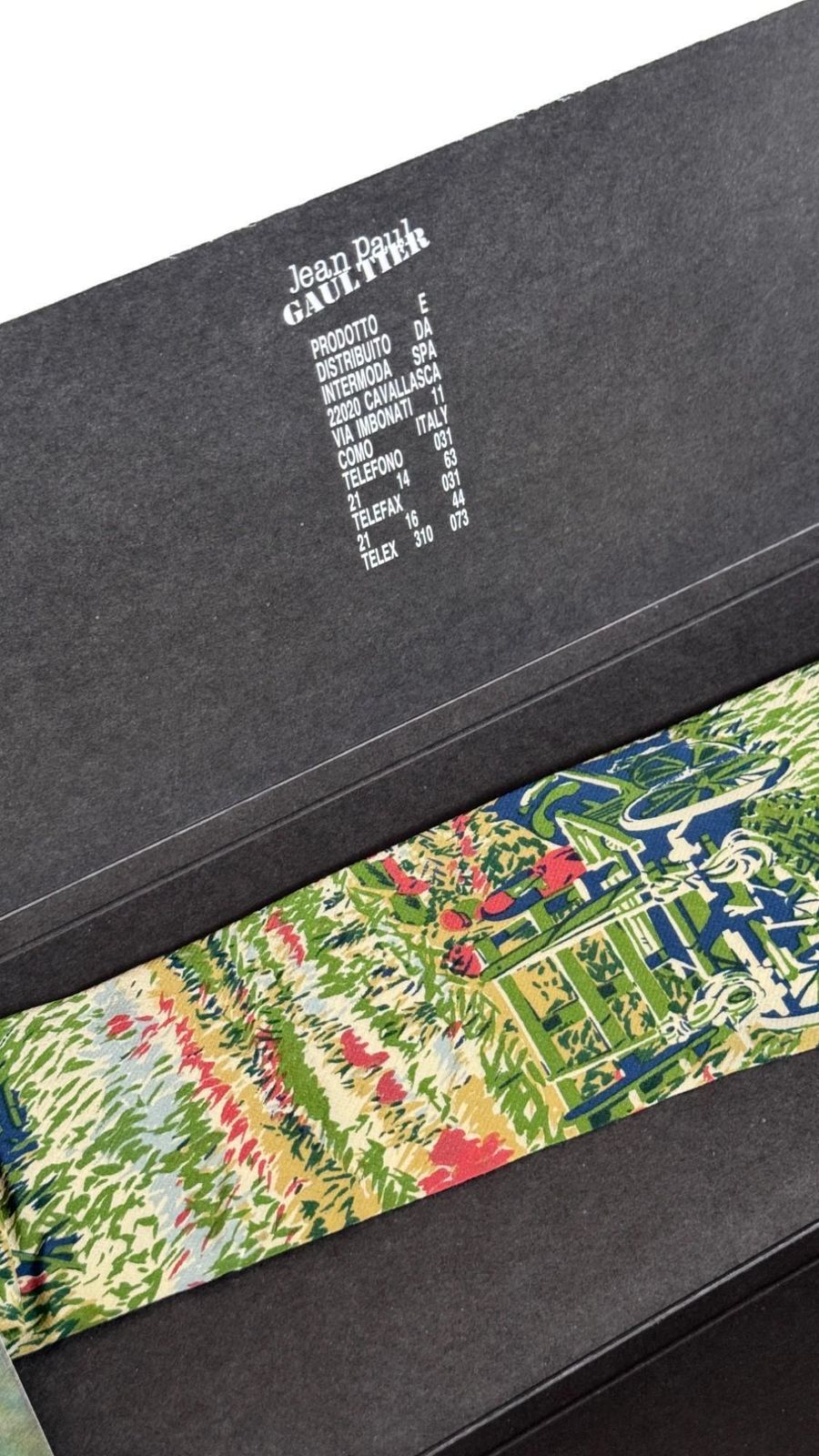 Jean Paul Gaultier Vintage Tie   "Rural Landscape" Illustration Print photo vinterior