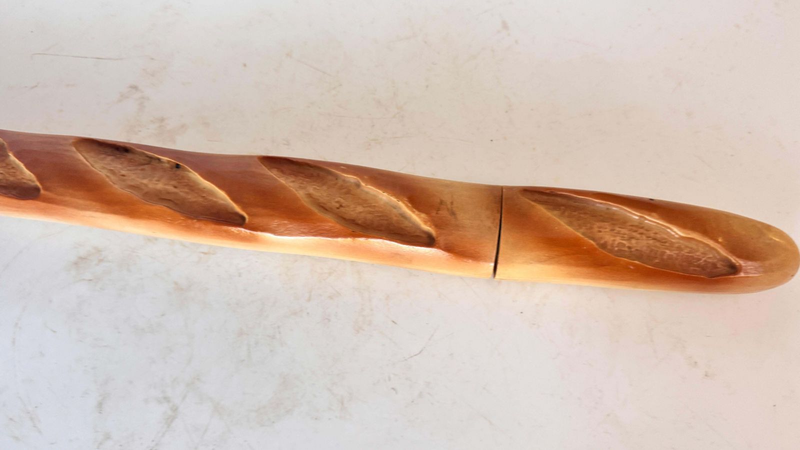 French Baguette Knife – Wood & Metal Trompe L’œil – France, 20th Century photo vinterior