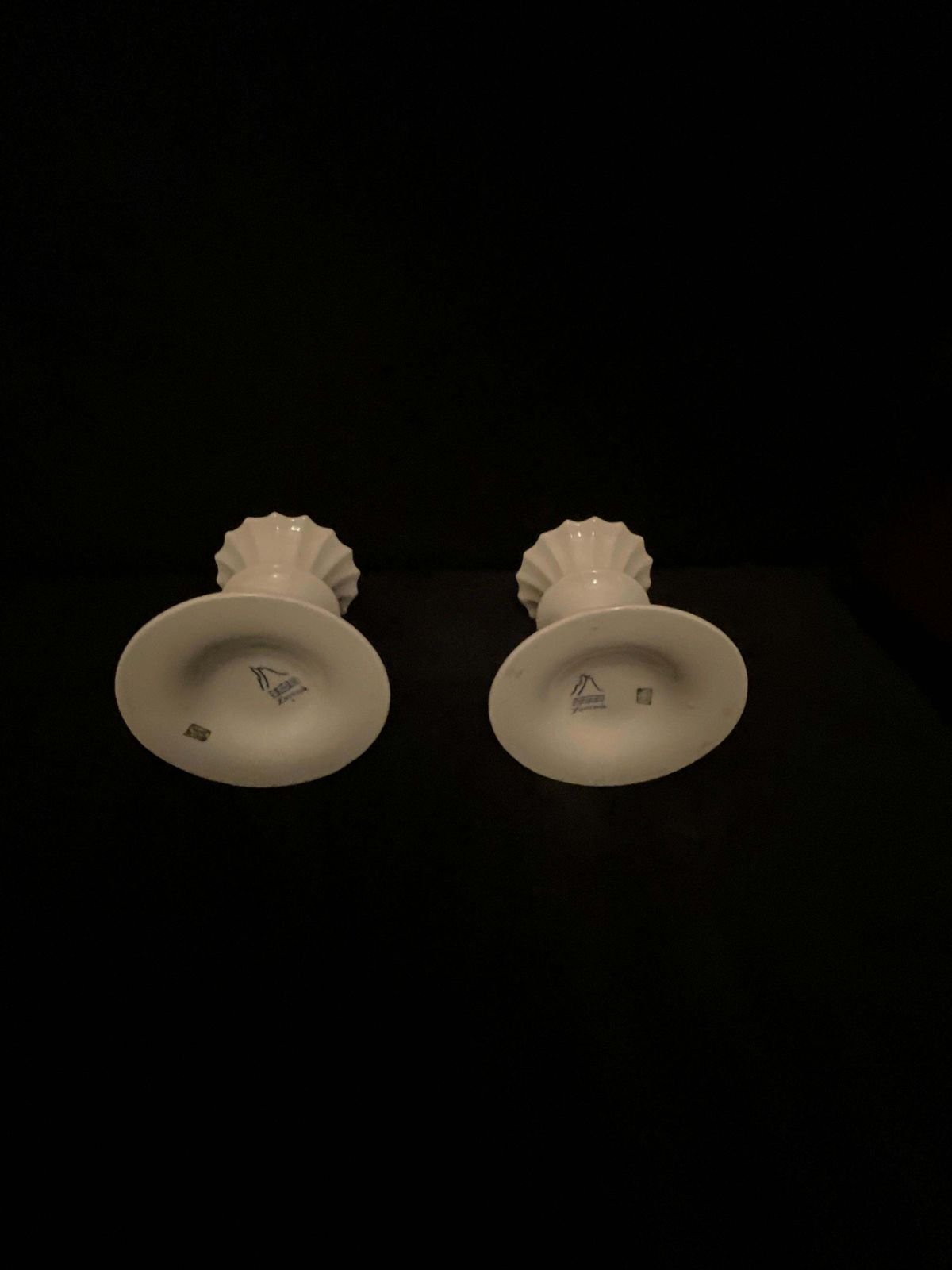 Guido Andlovitz   Laveno   Coppia Di Candelieri In Ceramica   Made In Italy 1925 photo vinterior