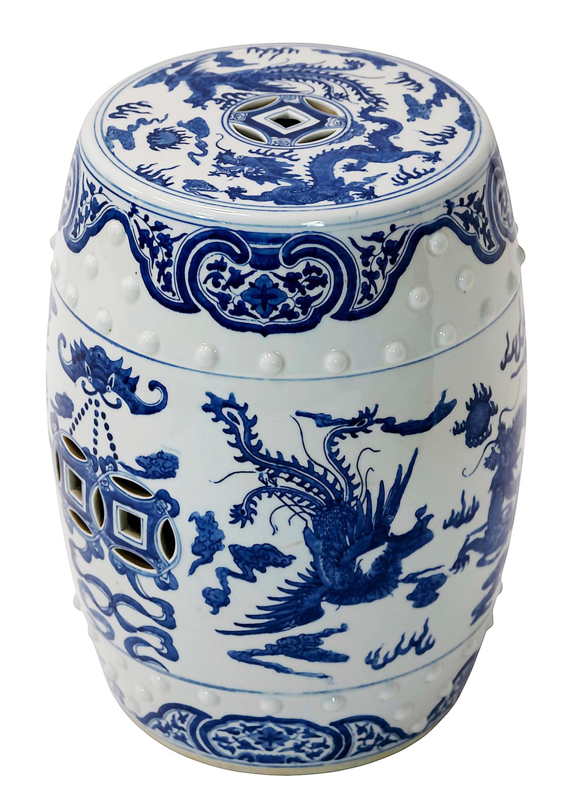 Ceramic Hand Painted Chinese Garden Stool photo for sale