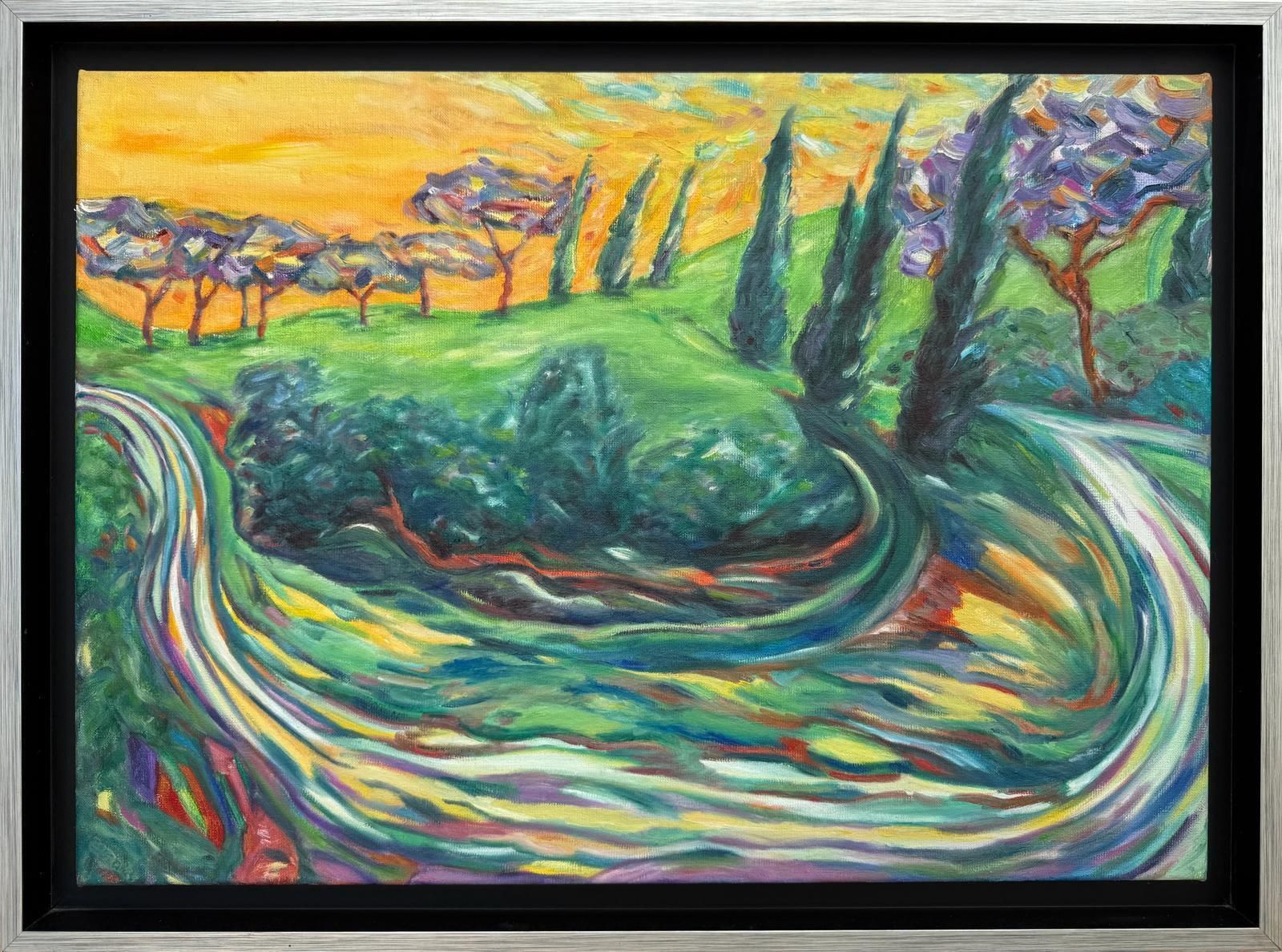 Bernadette Van Baarsen Contemporary Provençal Landscape. 'Chemin De La Chapelle'.2023
