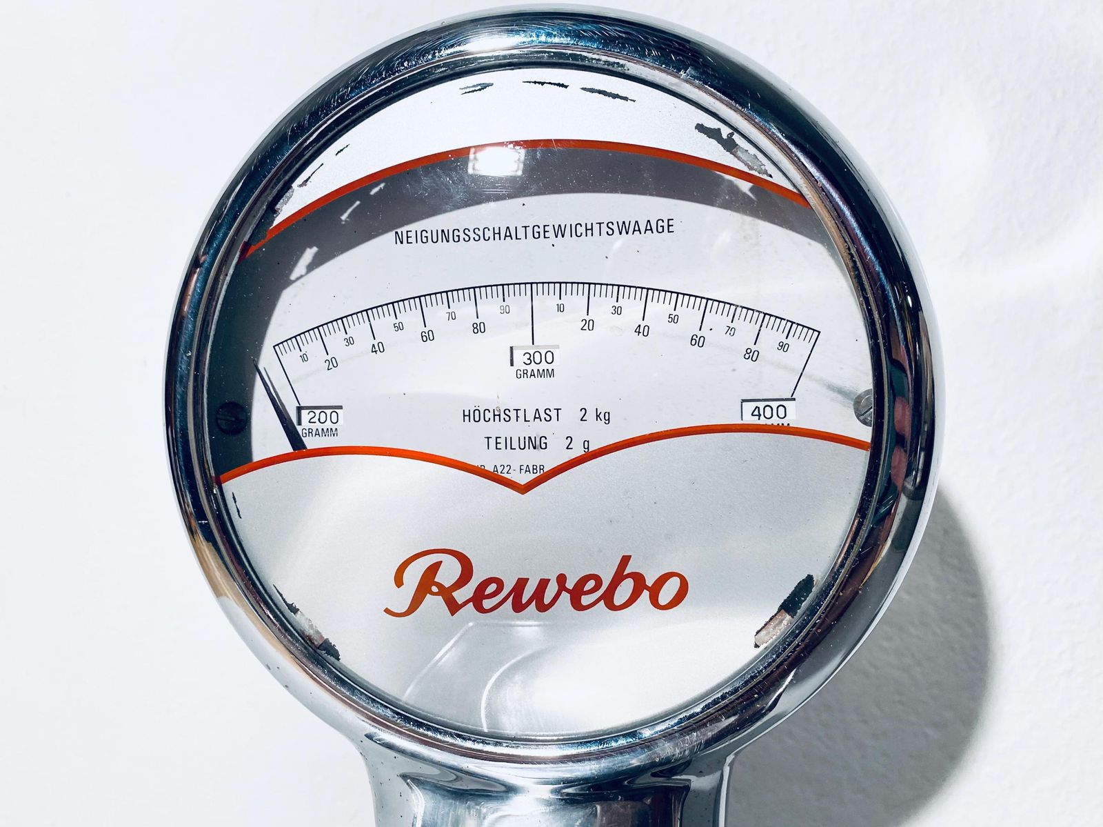 1950s Large Silver Rewebo Shop Professional Scale Tn2 / Mid Century Kitchen Decor Germany photo for sale