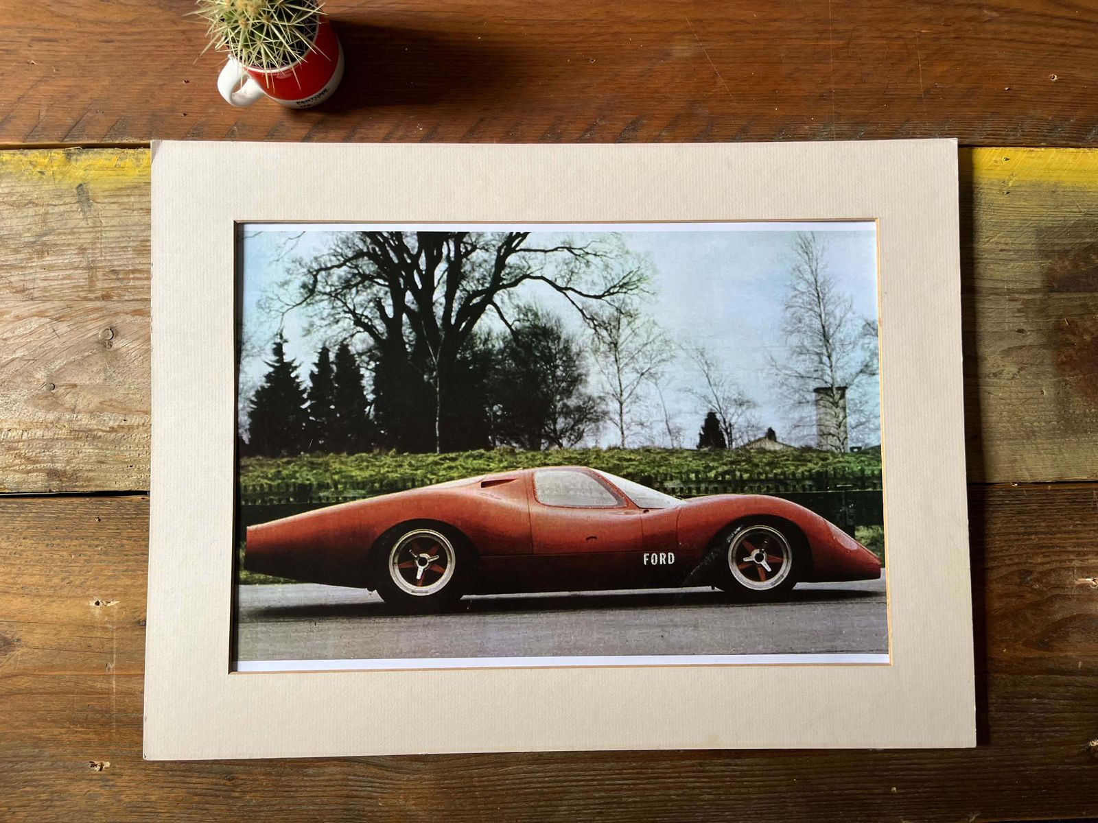 Ford Gt40 Vintage Race Car Poster 1970s photo vinterior