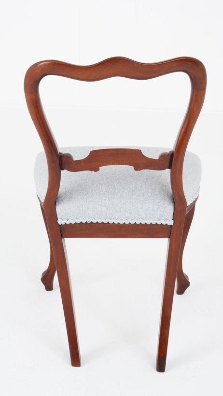 Set 6 Victorian Balloon Back Dining Chairs Mahogany photo for sale