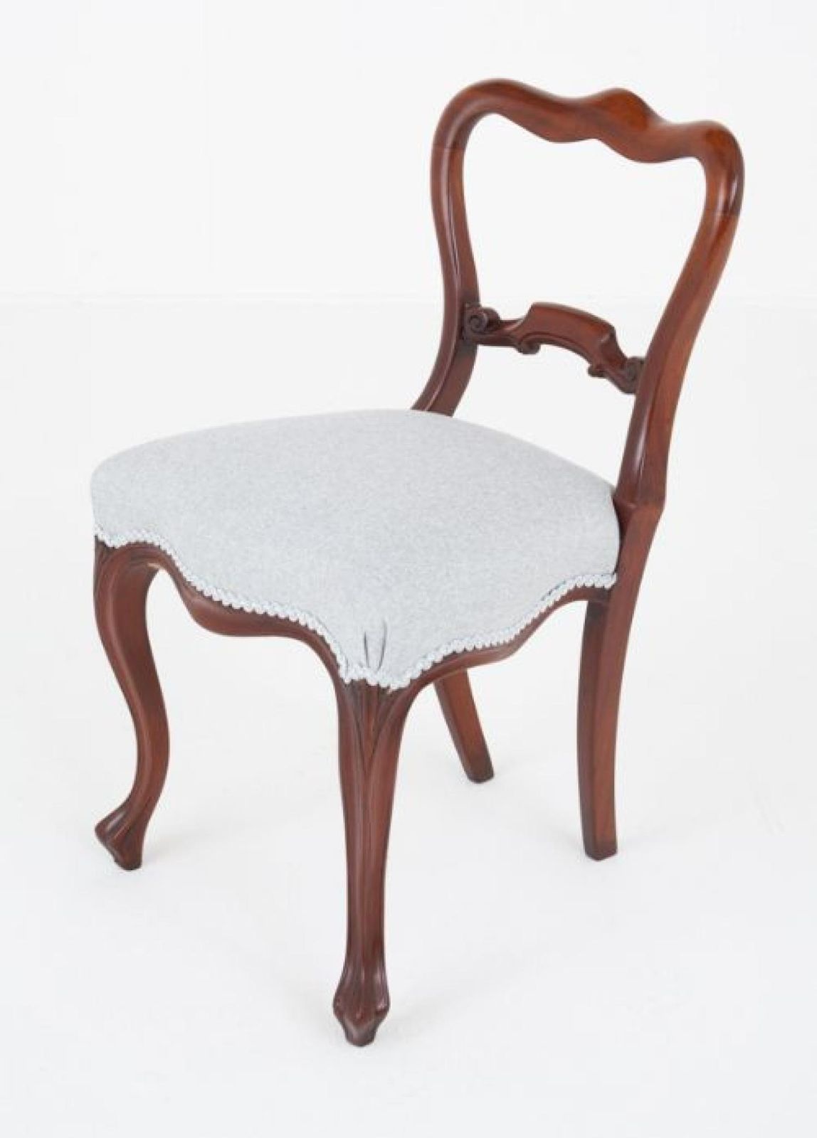 Set 6 Victorian Balloon Back Dining Chairs Mahogany photo Furniture