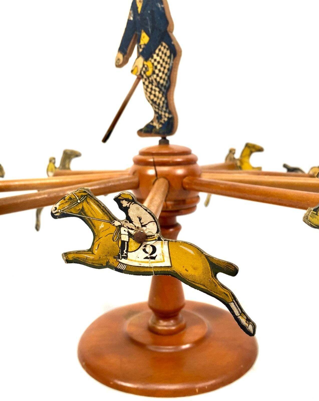 Antique 1920s Wooden Charlie Chaplin "Eureka" Horse Racing Bet Game / Art Deco photo 235.0