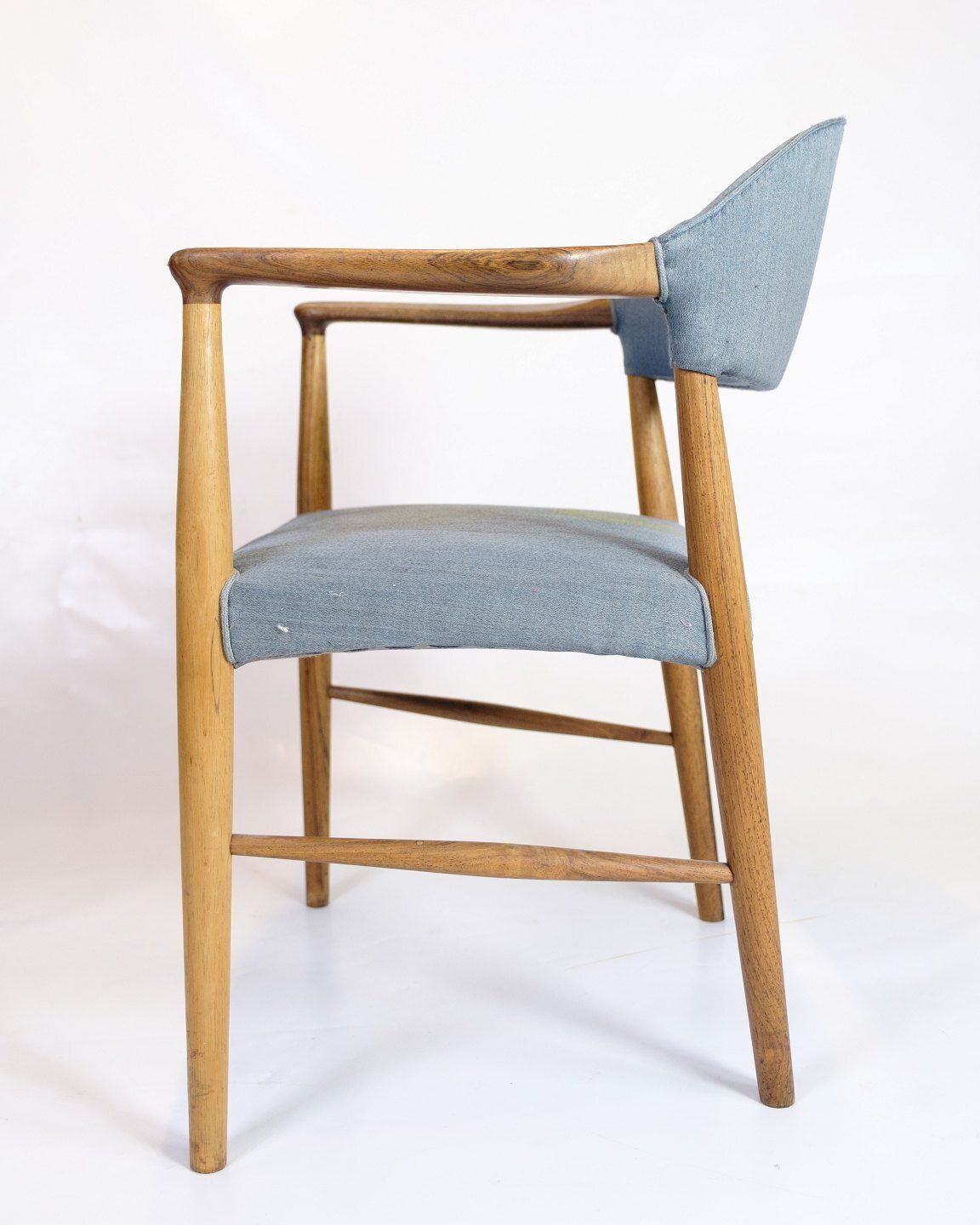 Armchair  Teak  Seat In Blue Fabric  Kurt Olsen  Danish Design  1960s photo buy