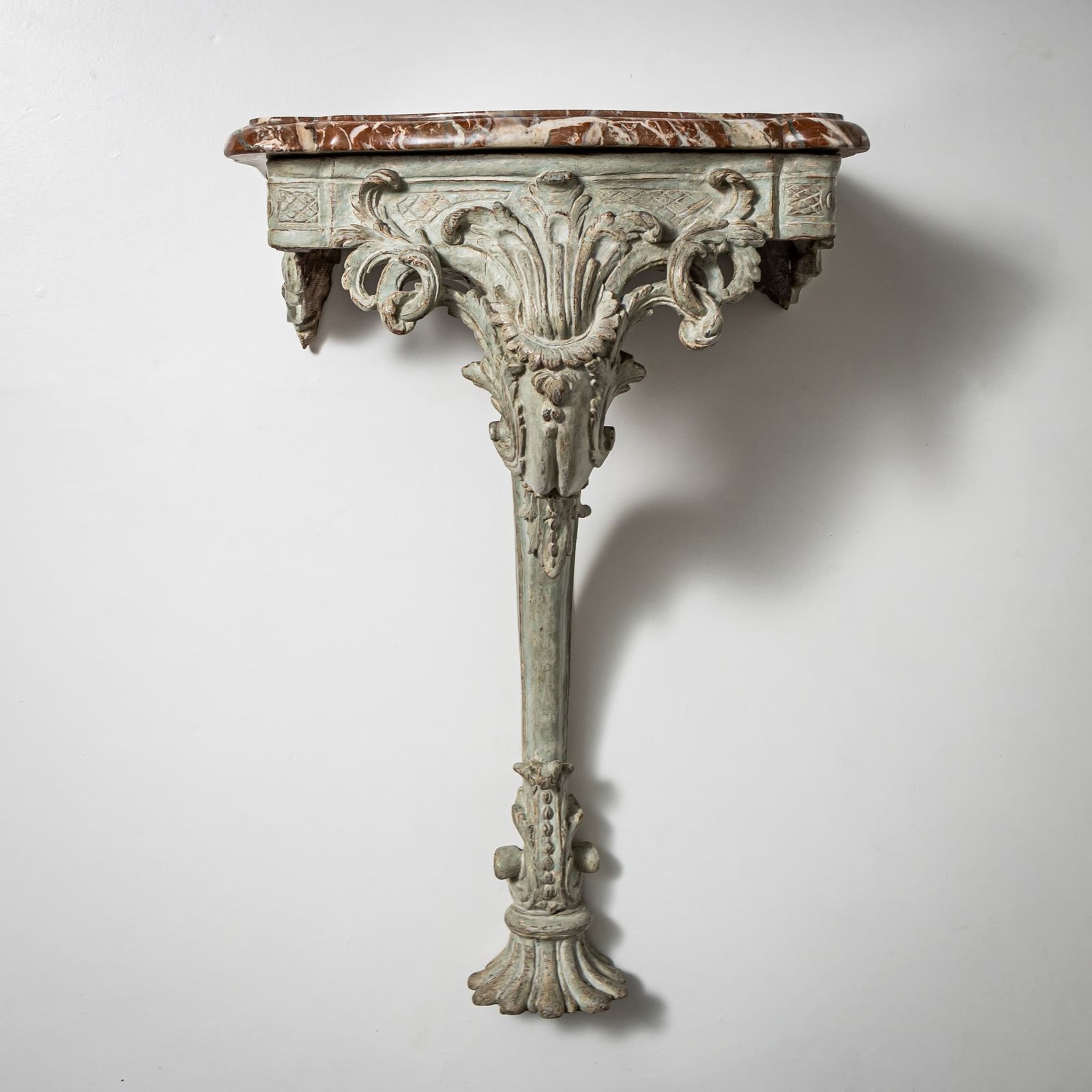 Wall Console With Red Marble Top, Probably France, 2nd Half 18th Century photo for sale