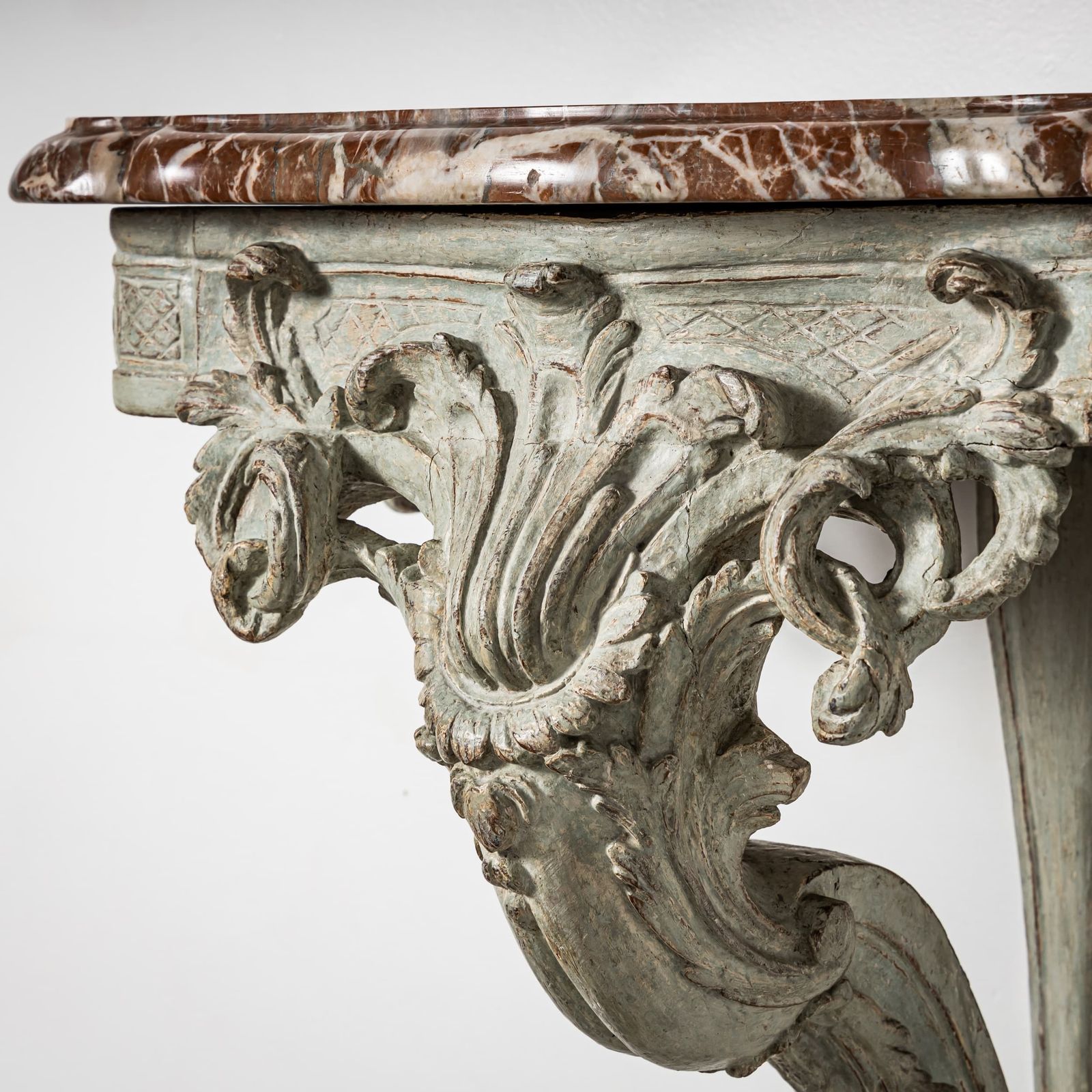 Wall Console With Red Marble Top, Probably France, 2nd Half 18th Century photo Furniture