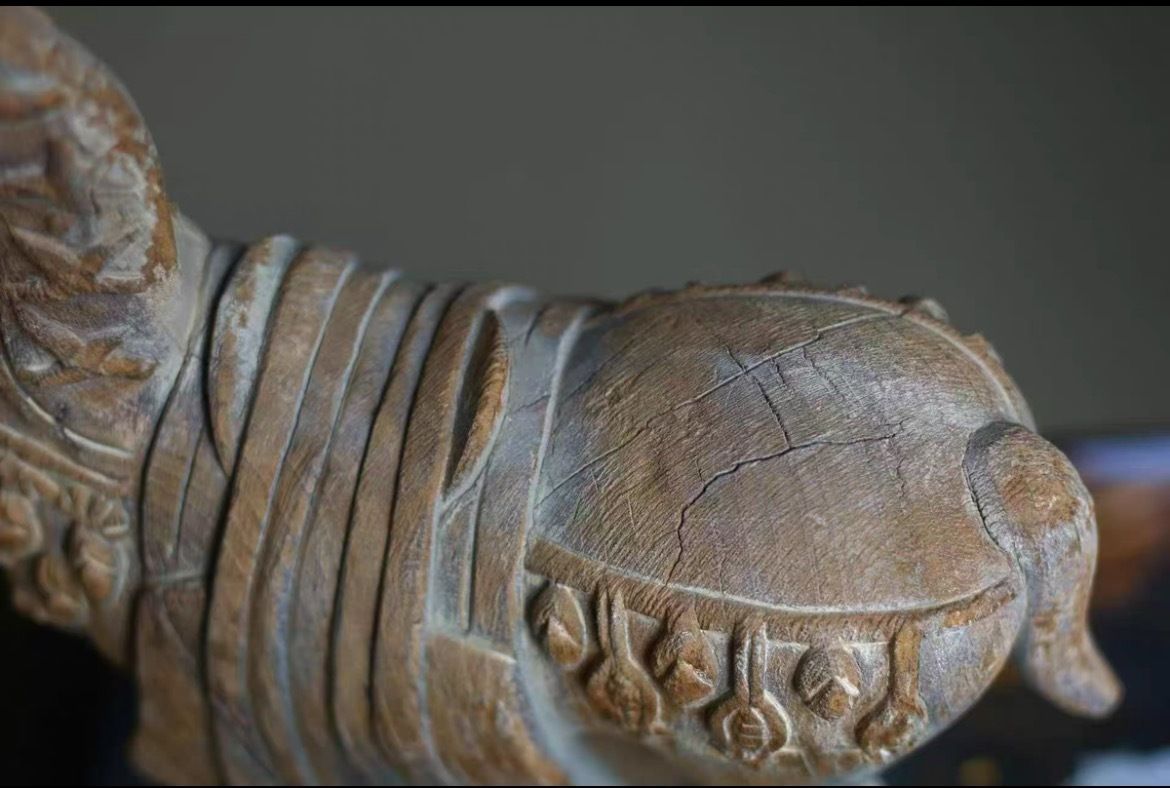19th Century Hand Carved Horse, Camphorwood photo for sale