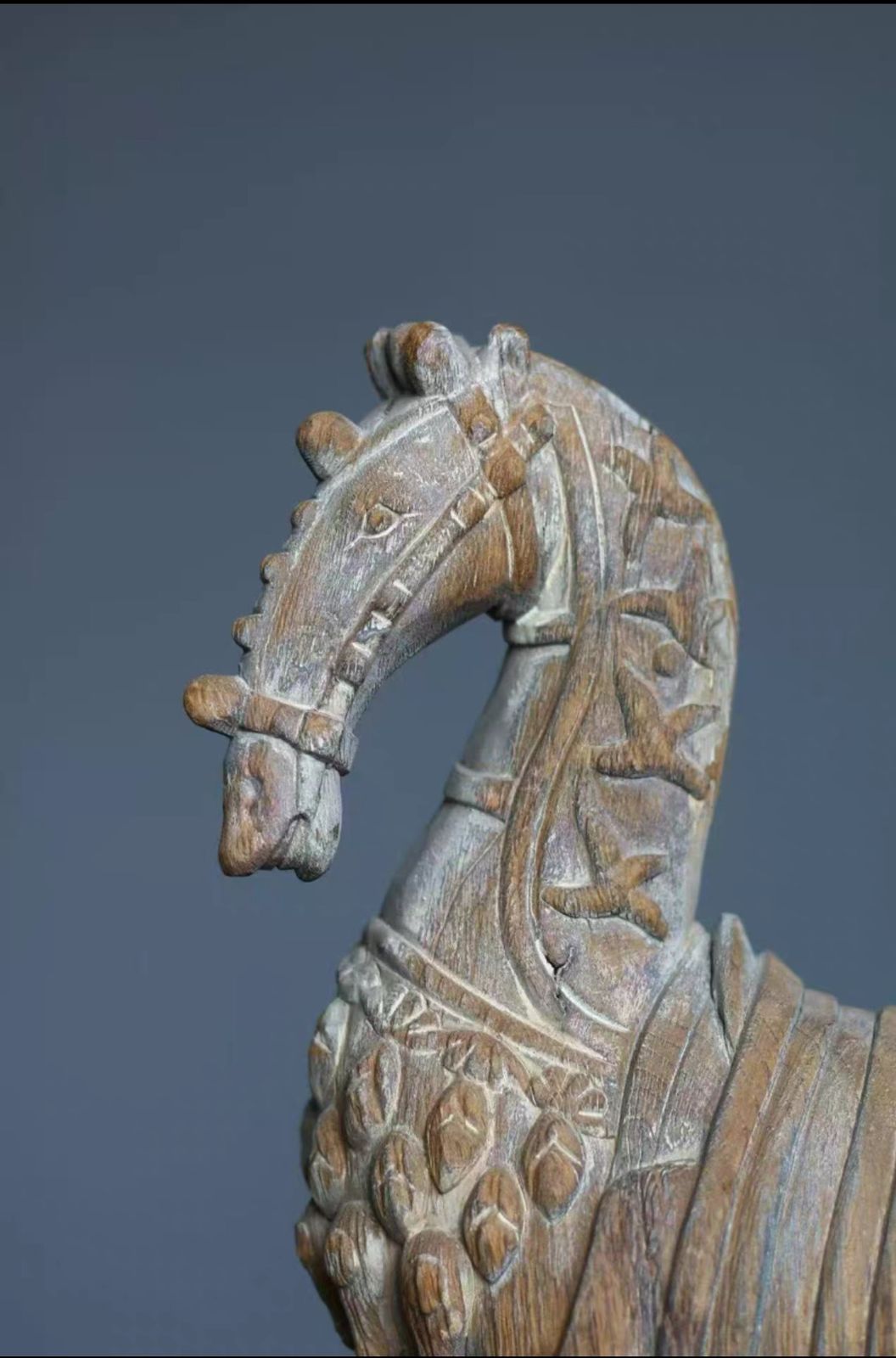 19th Century Hand Carved Horse, Camphorwood photo 180.0
