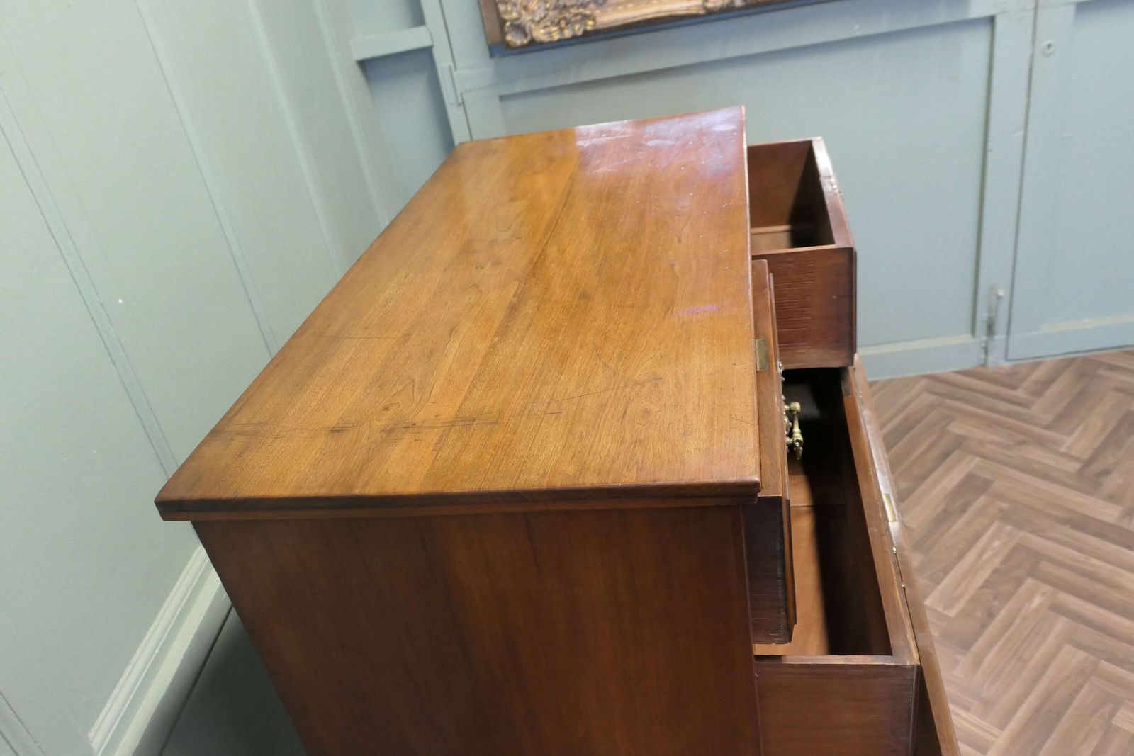 A Large Edwardian Walnut Chest Of Drawers photo buy