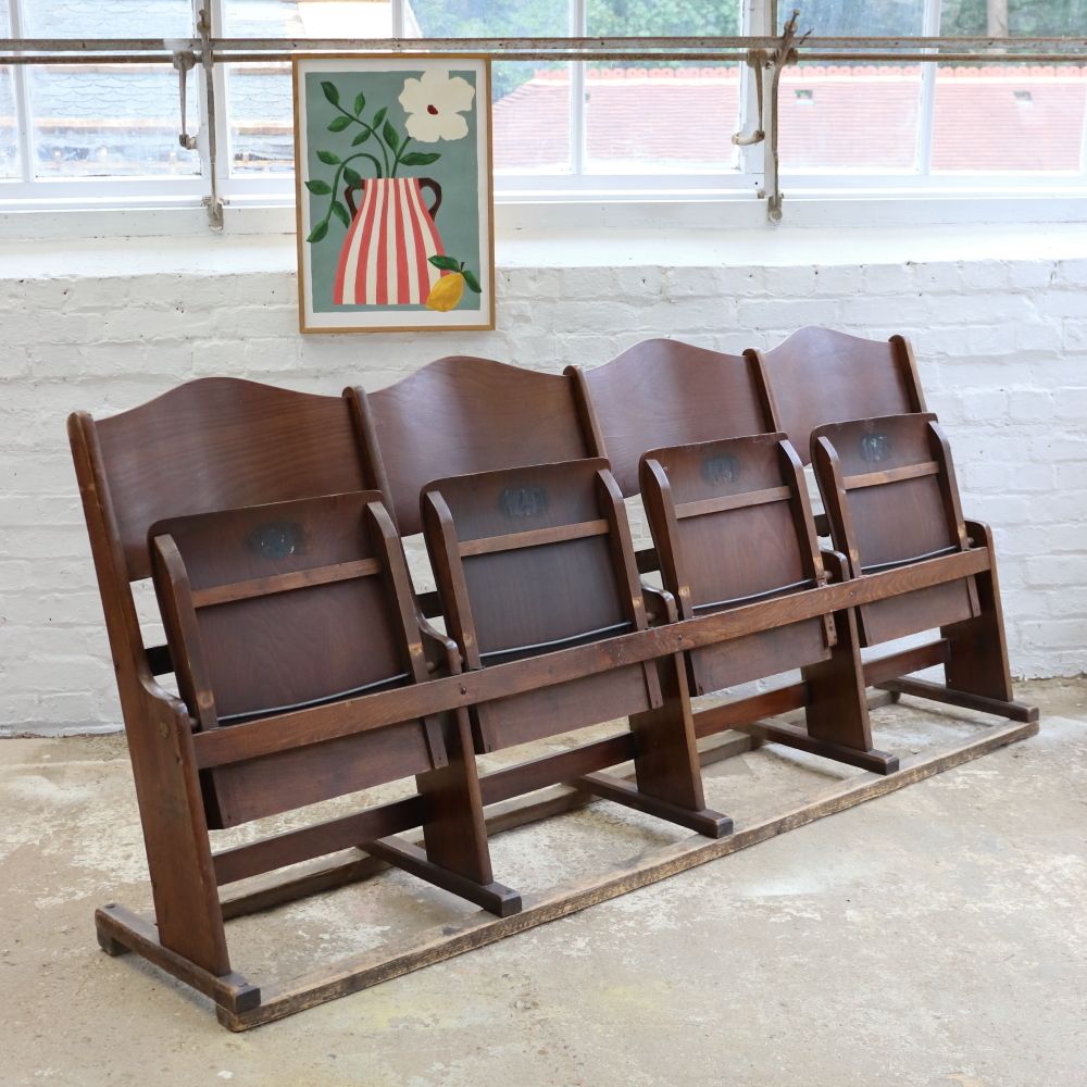 Beautiful Vintage Czech Theatre Seats photo furniture