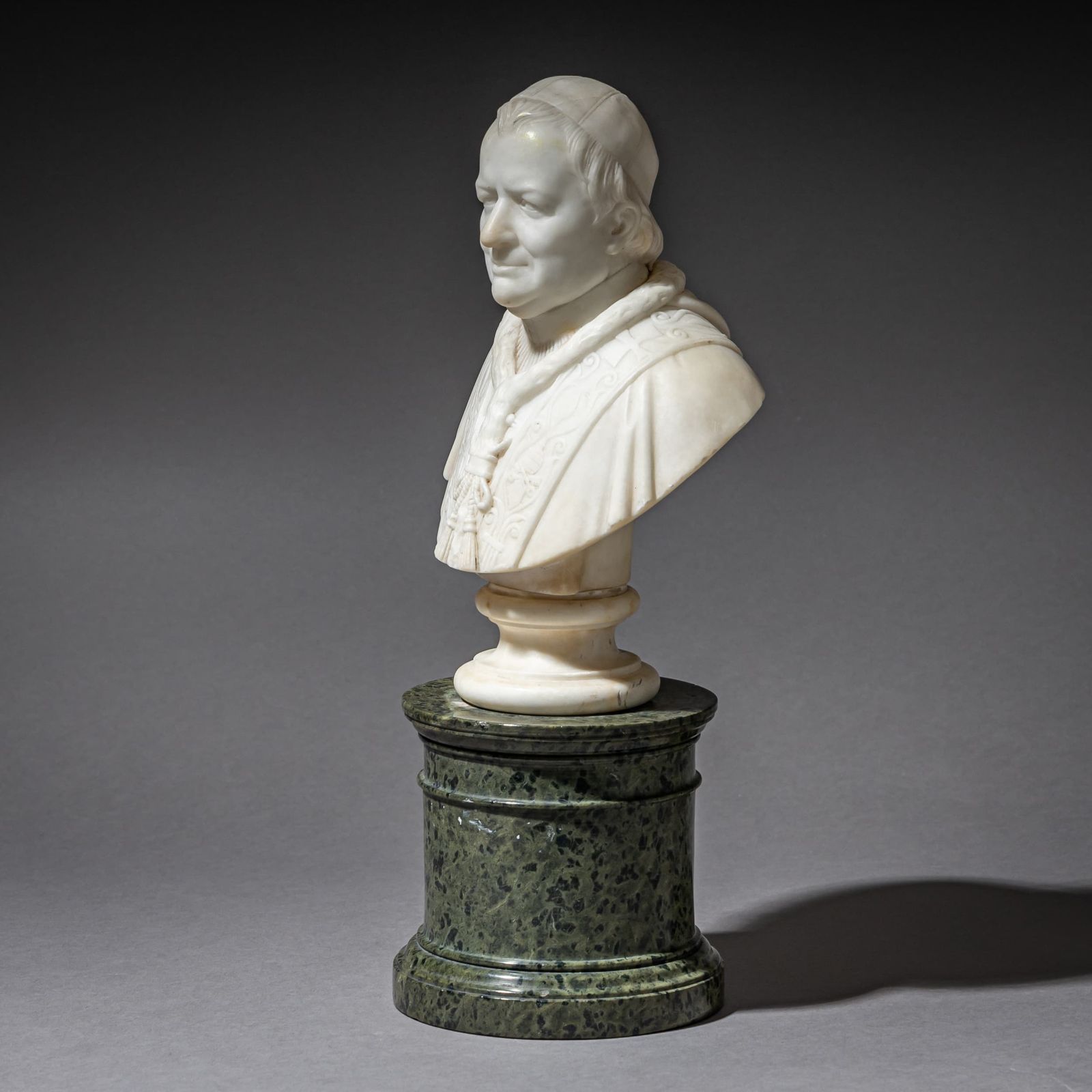 Marble Bust Of Pope Pius Ix On A Serpentine Base, Rome, Circa 1846/47 photo Art