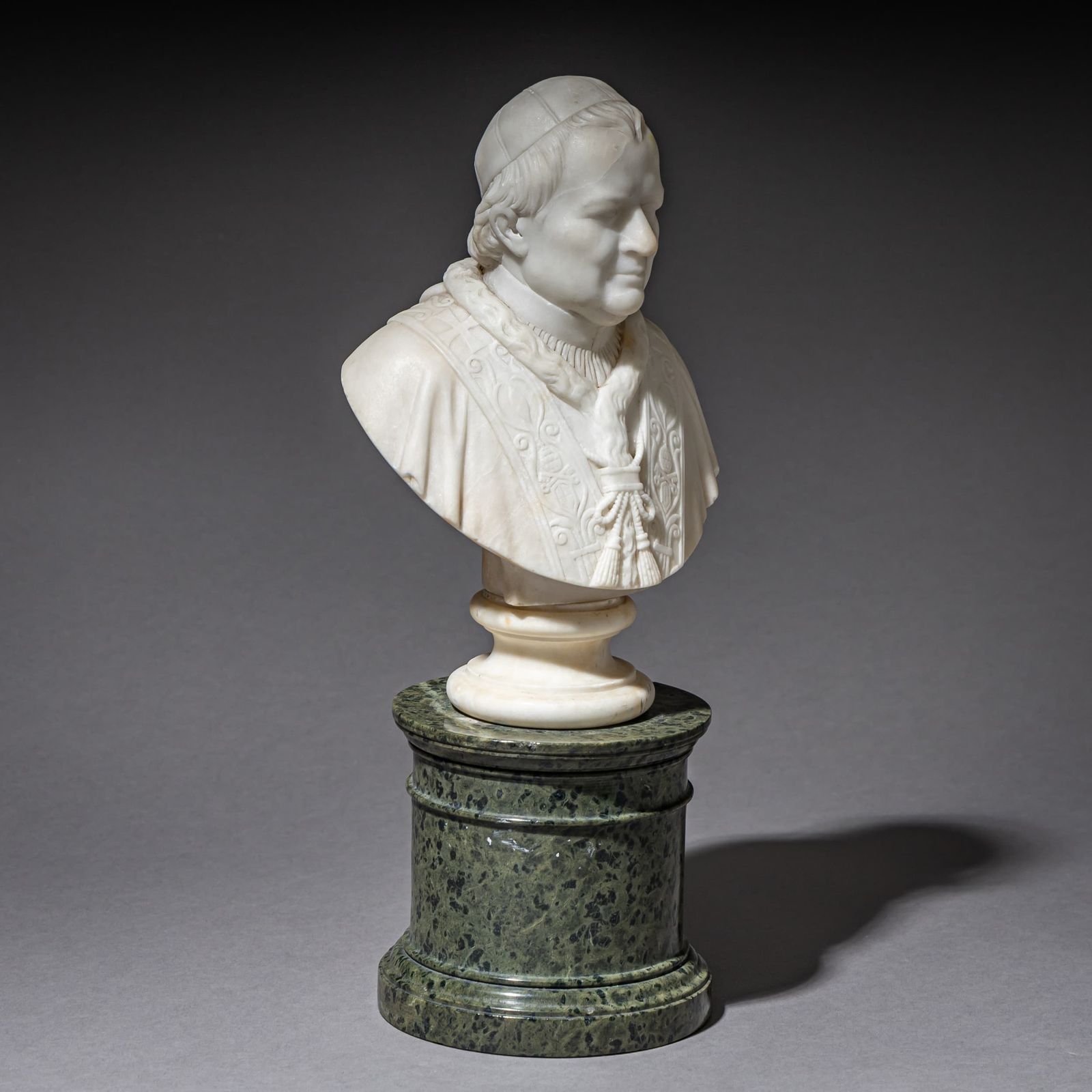 Marble Bust Of Pope Pius Ix On A Serpentine Base, Rome, Circa 1846/47 photo 1560.0