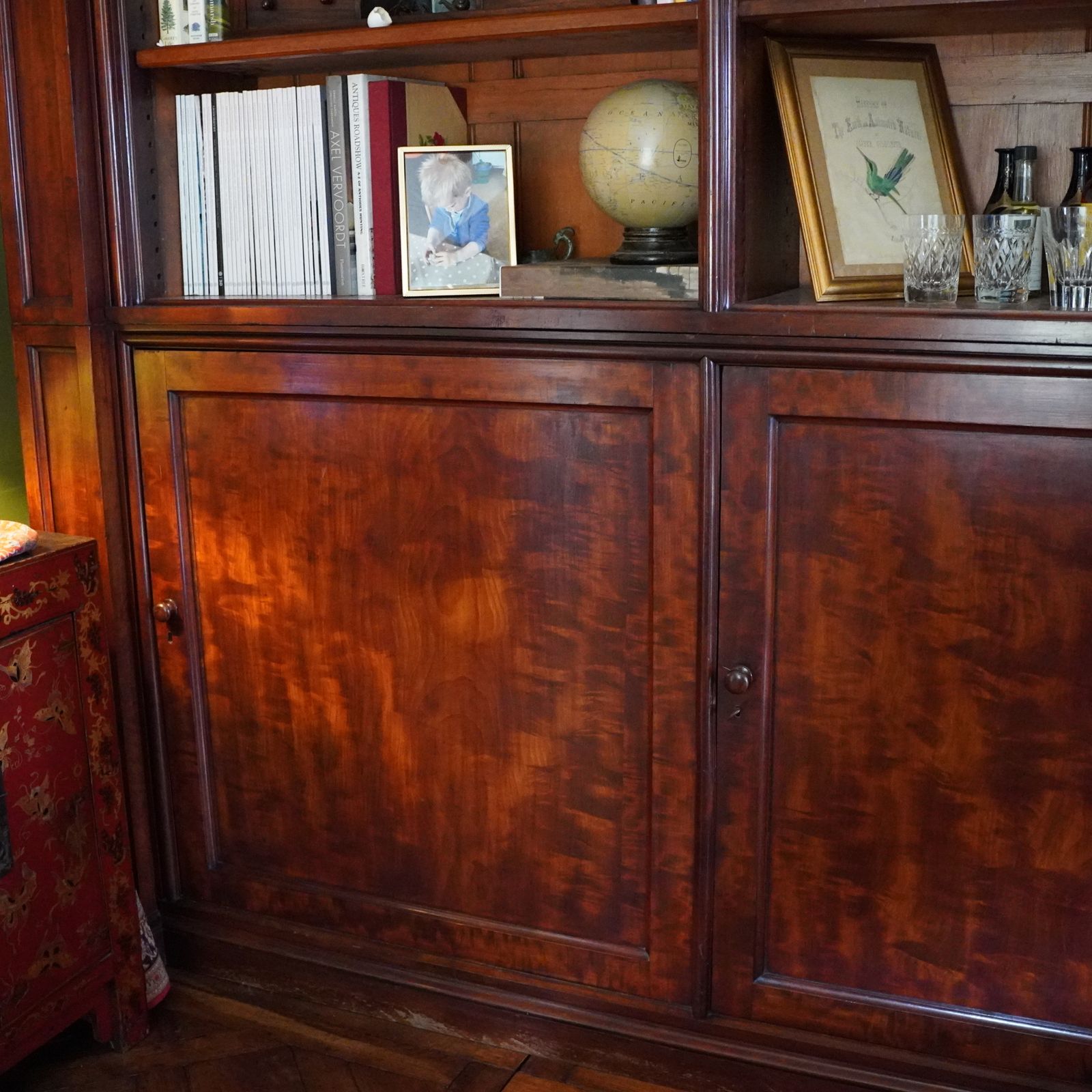3950.0 Gothic Revival Mahogany Library Bookcase photo