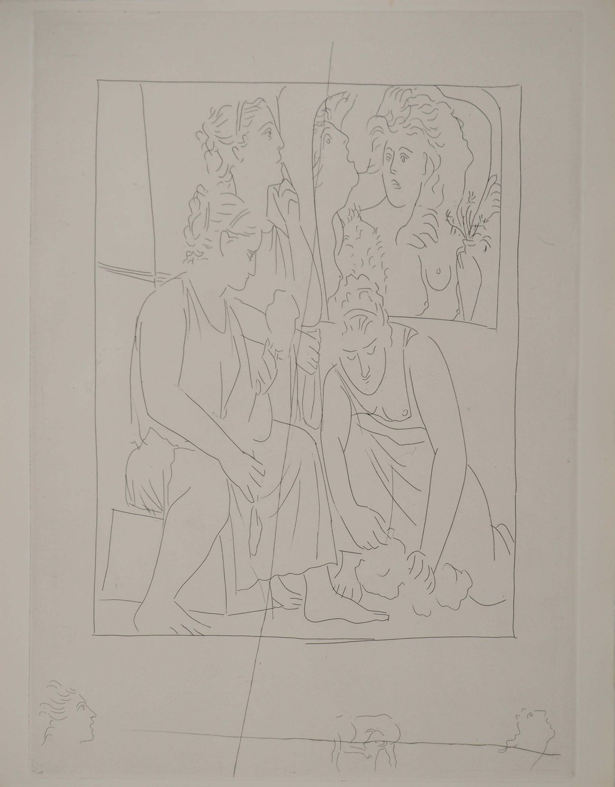 Pablo Picasso Métarmorphoses D'ovide, The Girls Of Minyas   Original Etching (Baer #150) 1936