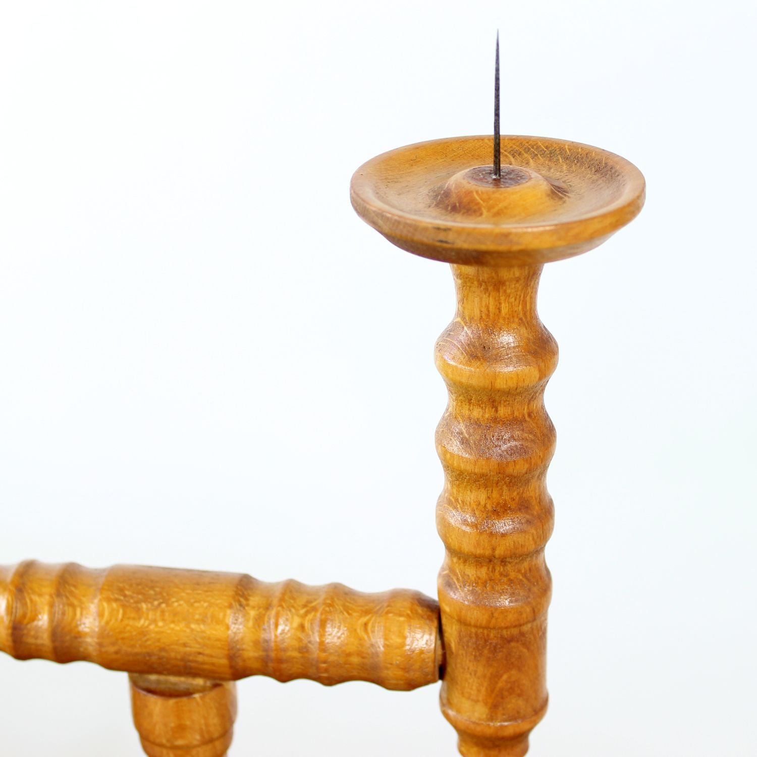 Mid Century Wooden Candle Holder, Czechoslovakia, 1950s photo 210.0