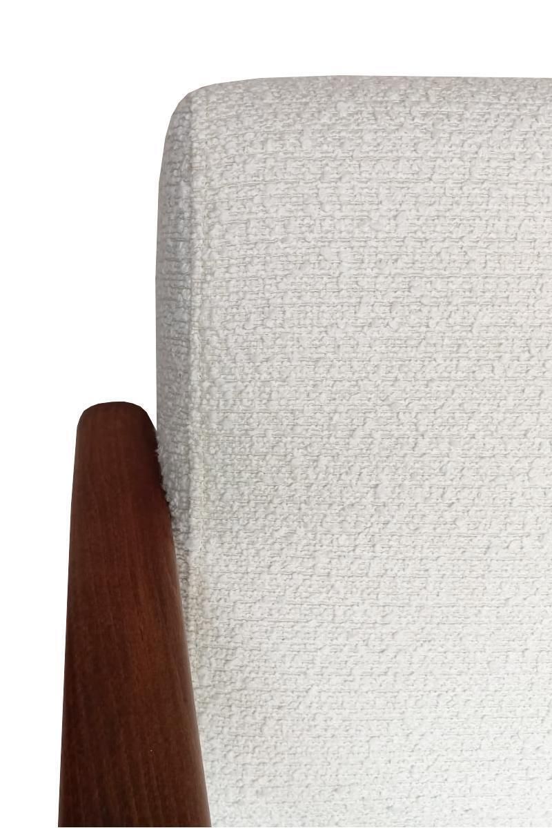 photo for sale Pair Of Mid Century White Boucle Armchairs, Gfm 142, Edmund Homa, Europe, 1960s
