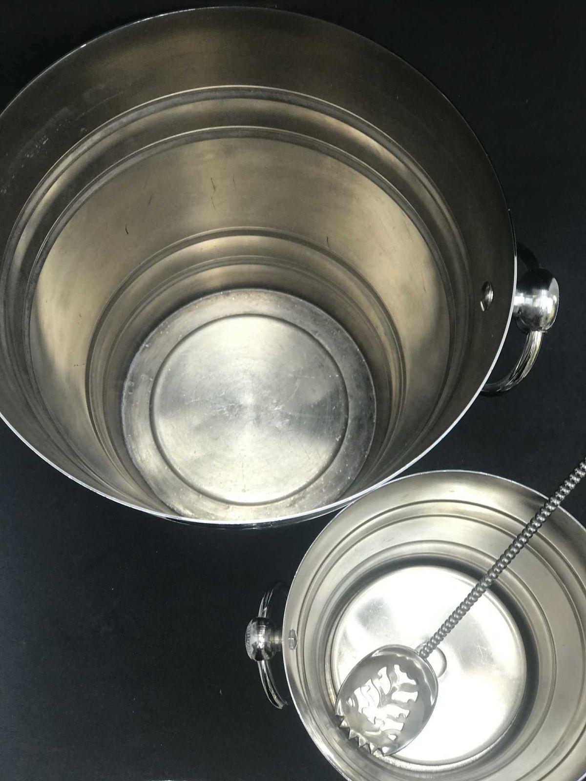 Champagne Bucket And Ice Bucket Letang Remy France Vintage Bottle Bucket Ice Bucket Two Handles Man Cave Gift Stainless Steel Wine Cooler photo vinterior