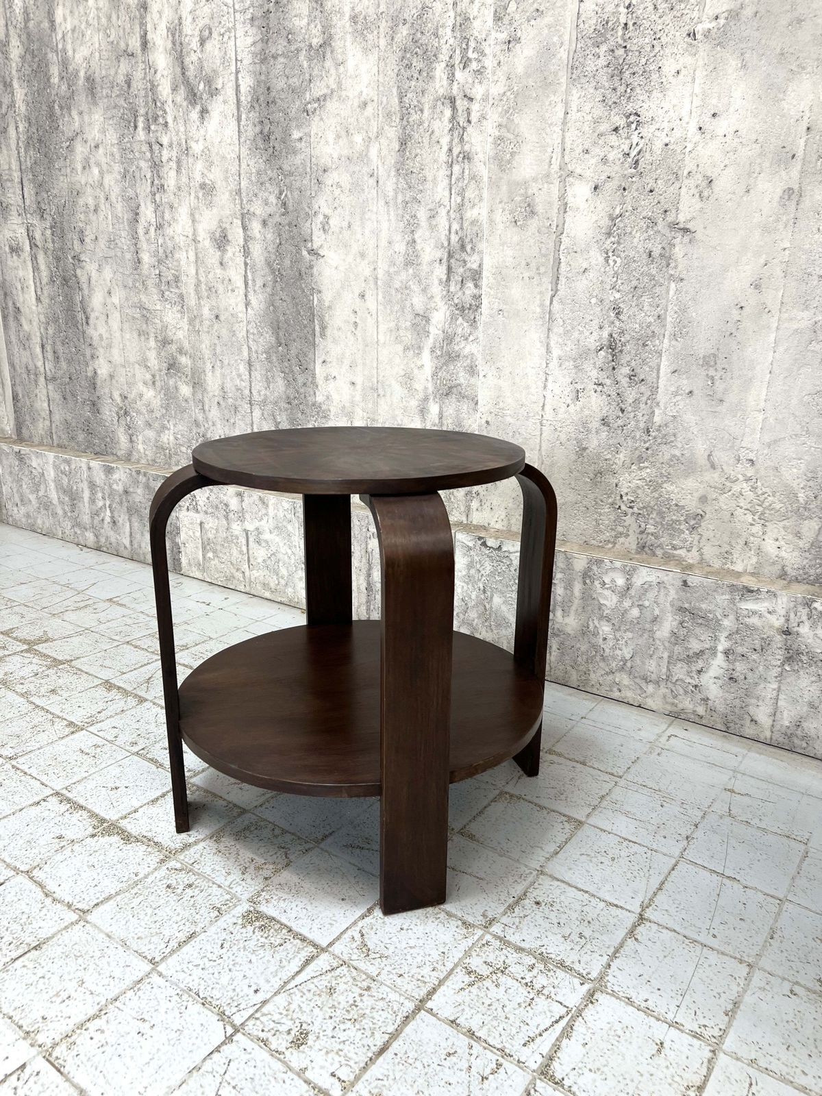 Dark Wooden Art Deco Gueridon Side Table photo 655.0