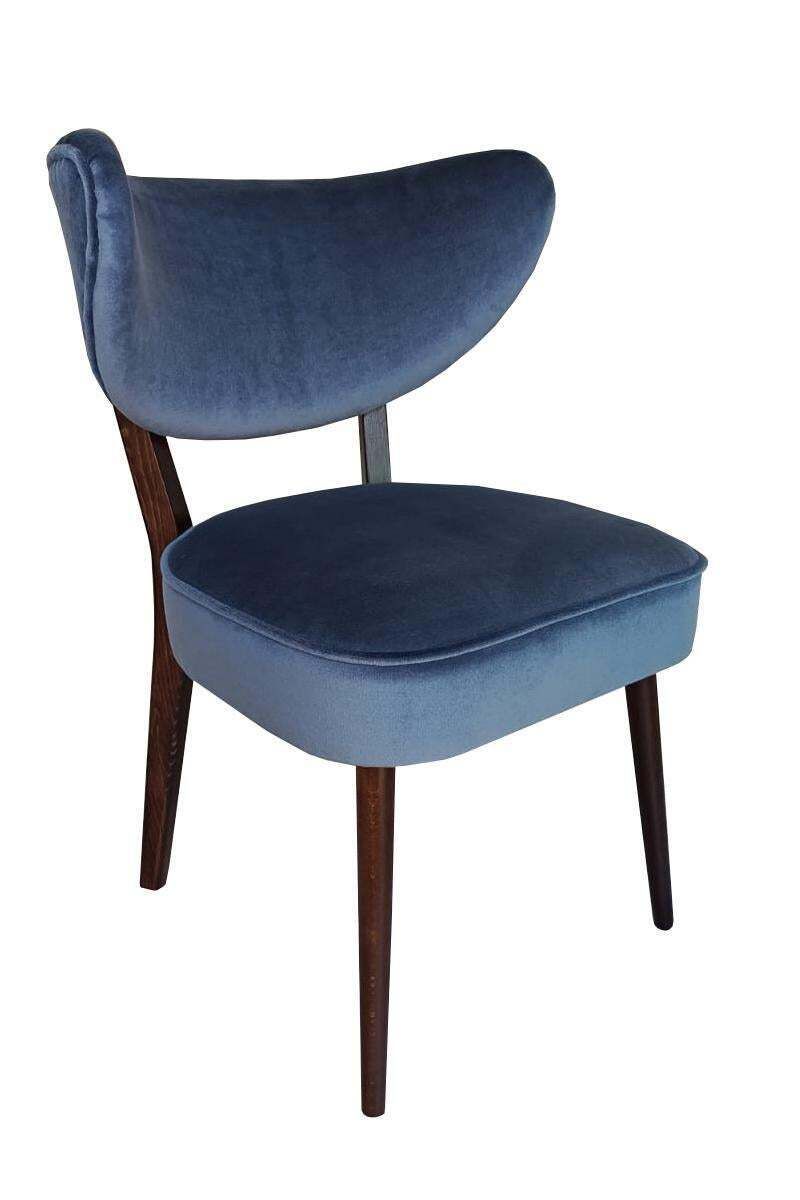 photo furniture Vintola Studio Dining Chair, Navy Blue Velvet Perennials Fabric, Europe, Poland