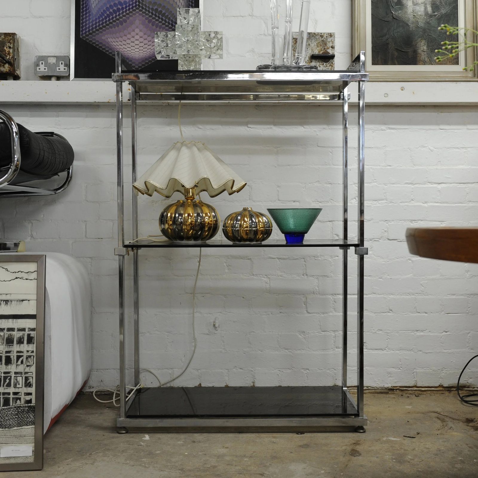 Shelving Unit Crafted By Tim Bates For Pieff Lisse, 1970s photo vintage