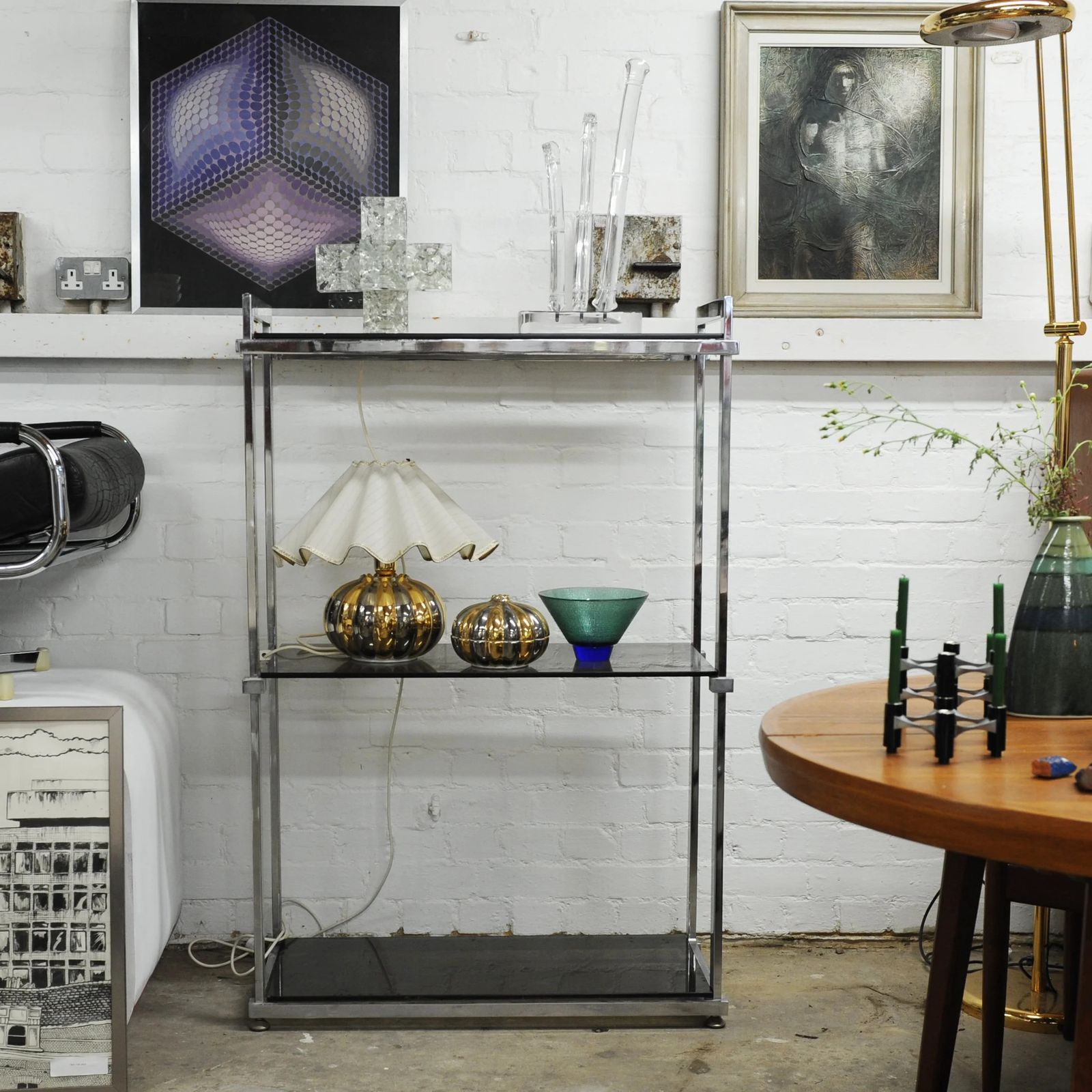 photo for sale Shelving Unit Crafted By Tim Bates For Pieff Lisse, 1970s