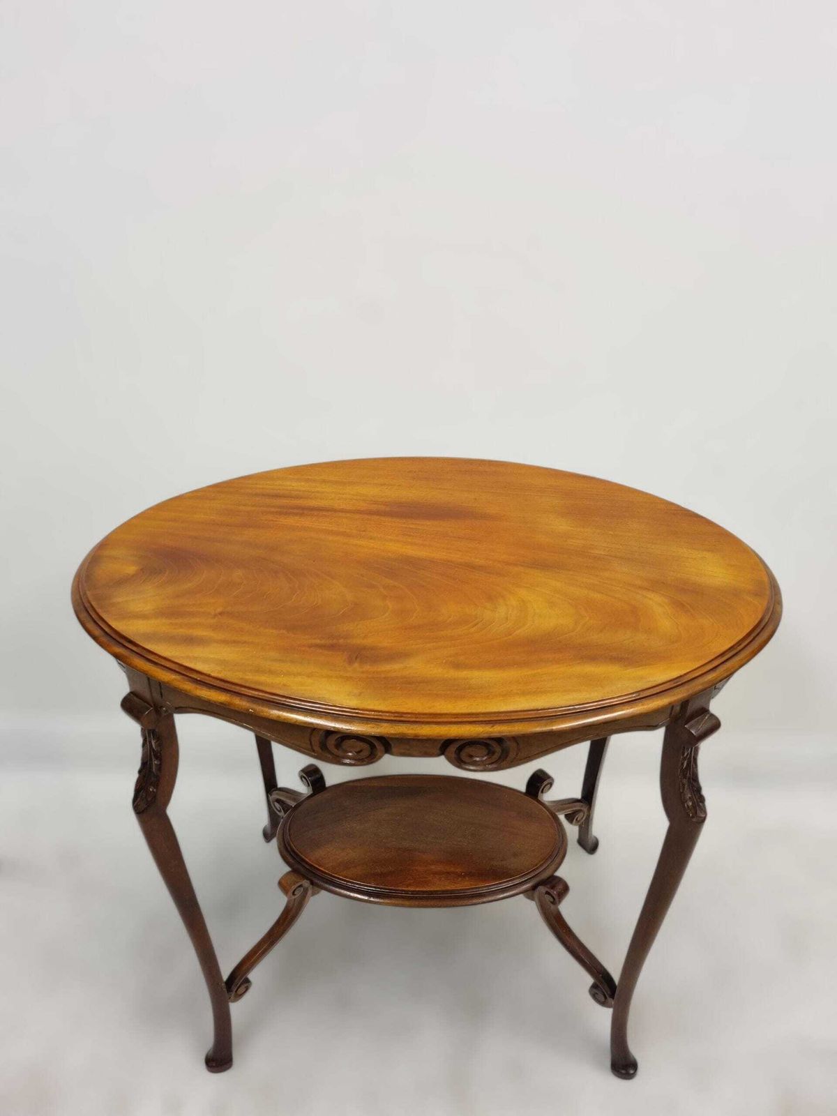 Antique Edwardian Mahogany Two Tier Occasional Table / Servants Wooden Table / Edwardian (1901 1920) Time Period photo furniture