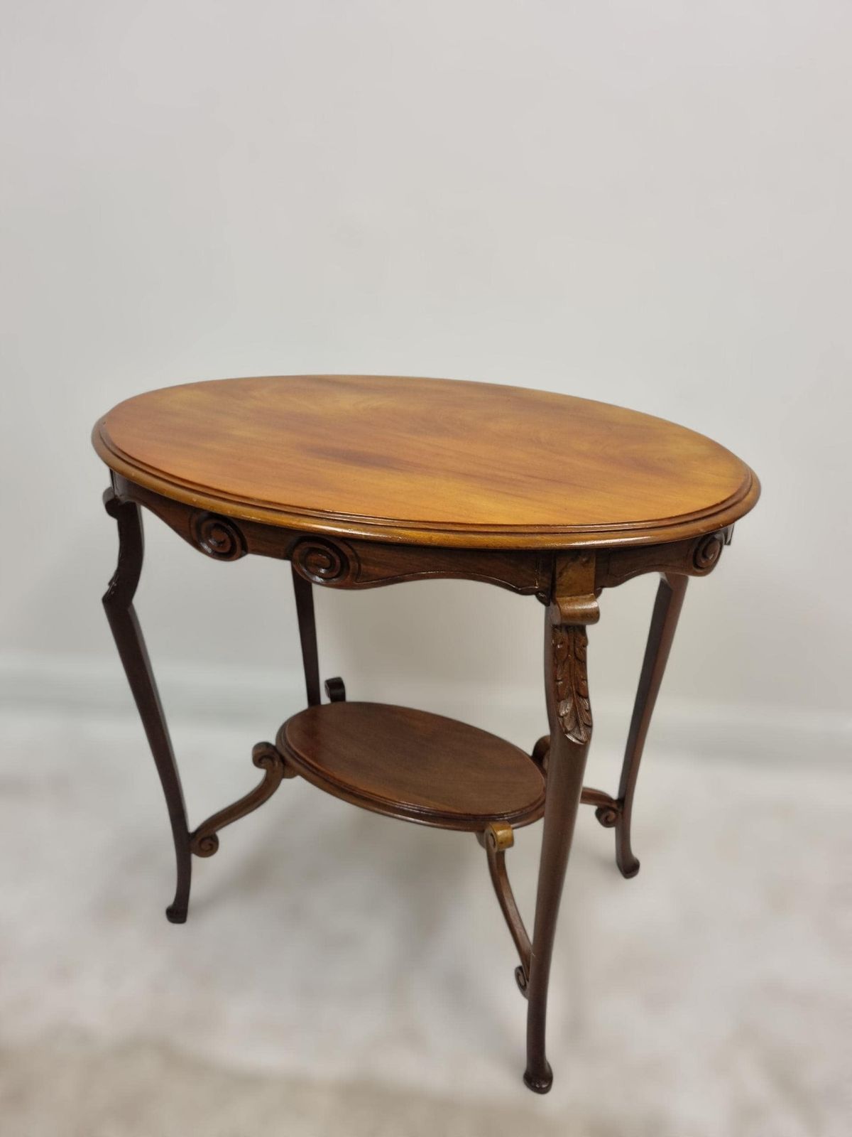 Antique Edwardian Mahogany Two Tier Occasional Table / Servants Wooden Table / Edwardian (1901 1920) Time Period photo vintage