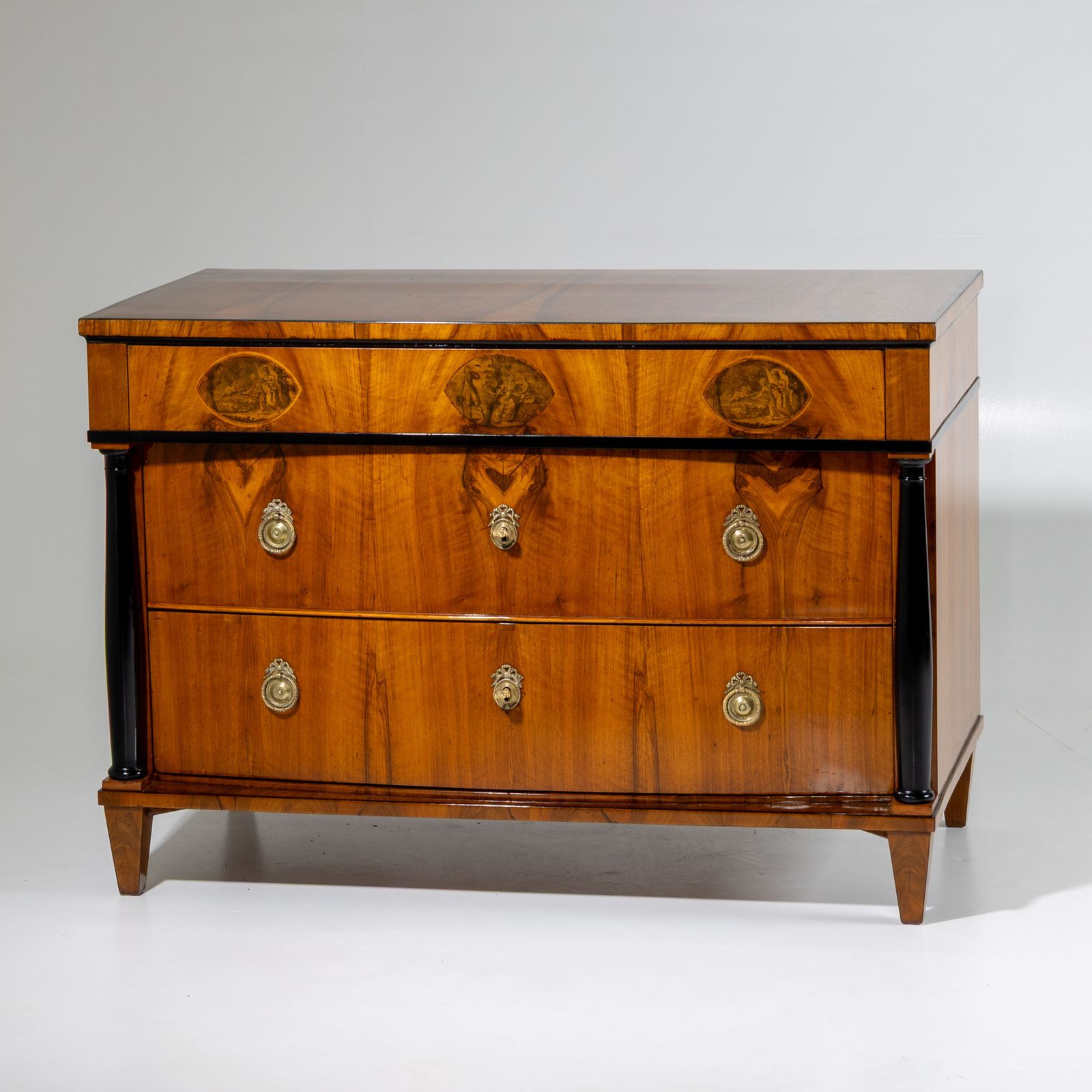 Chest Of Drawers With Transfer Decoration, Southern Germany, Circa 1820